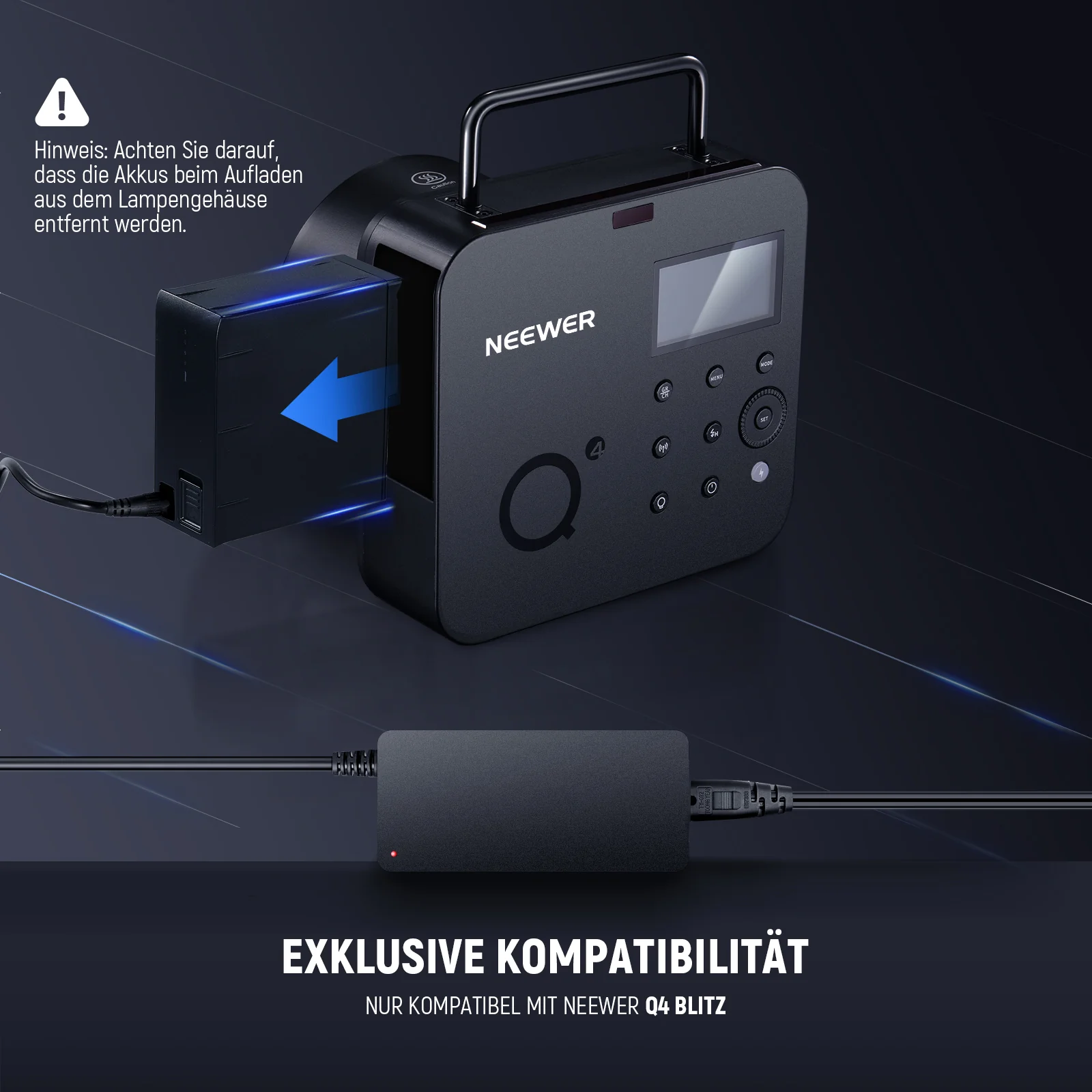 NEEWER NC-Q4 Q4/Q4PRO Netzadapter und Netzkabel Set - Image 2