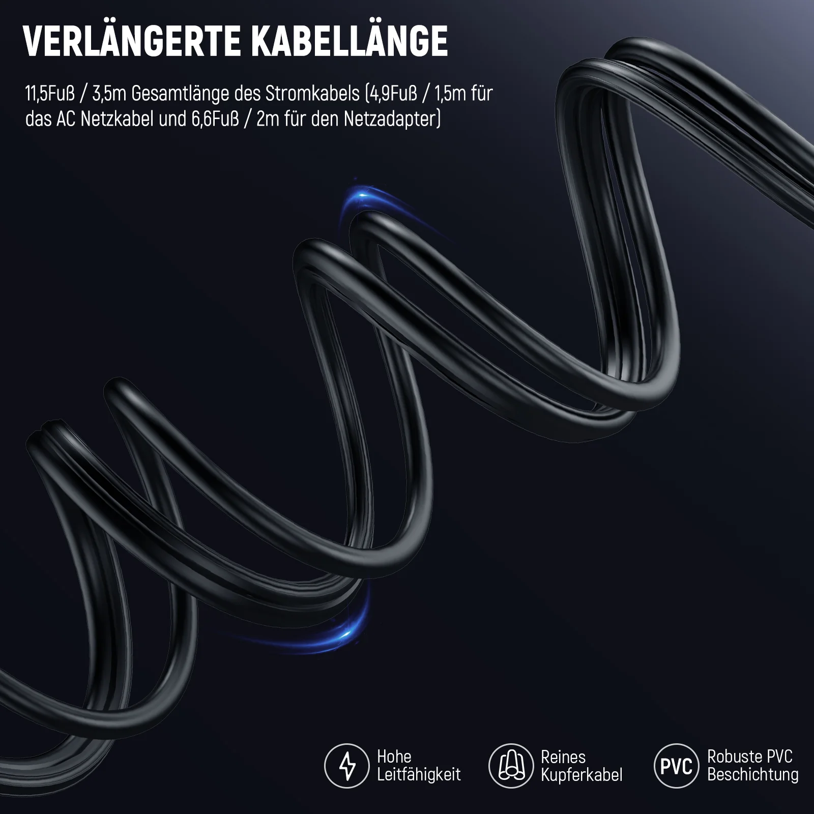 NEEWER NC-Q4 Q4/Q4PRO Netzadapter und Netzkabel Set - Image 3