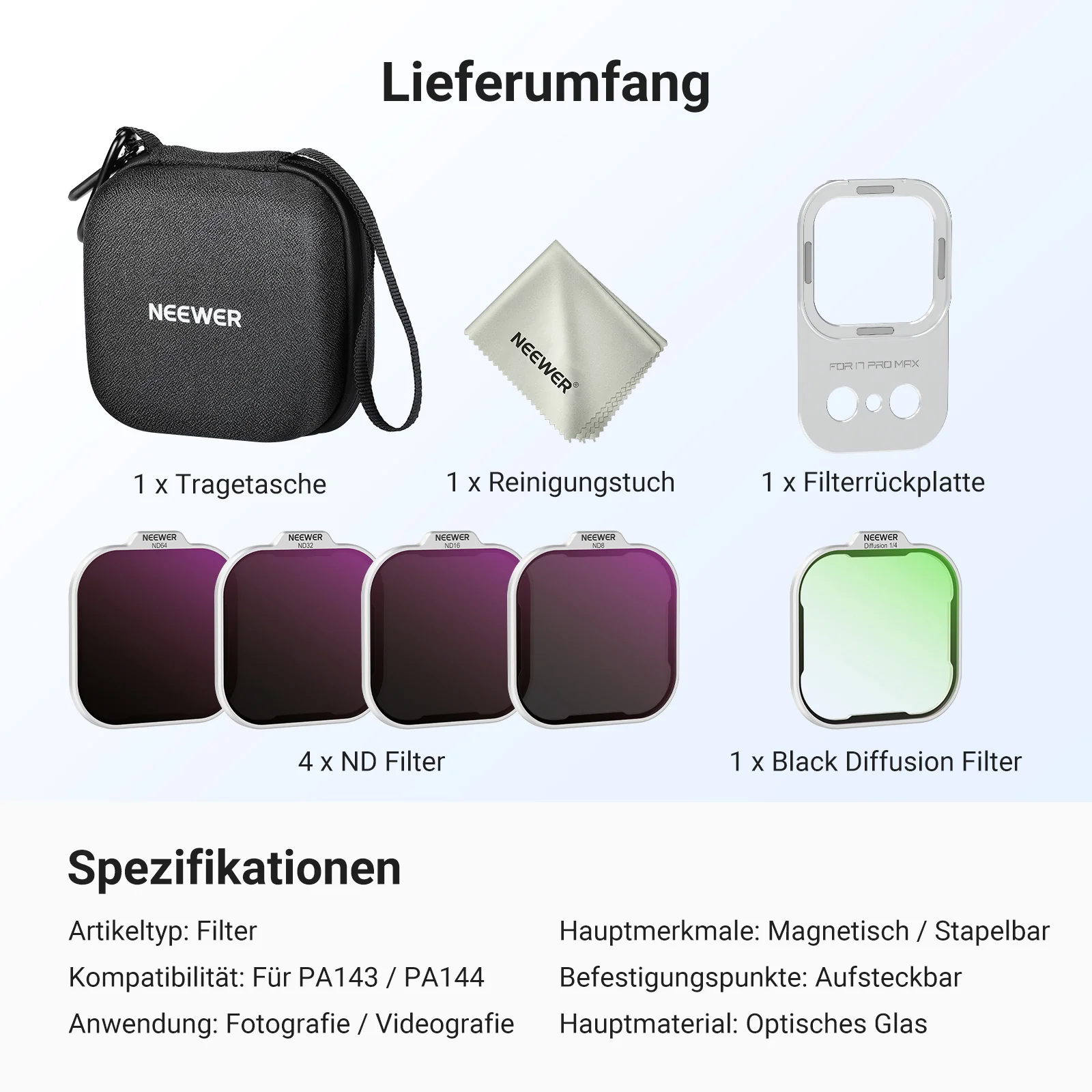 NEEWER ND Filter Set für iPhone 17 Pro/Pro Max Handyhülle - Image 14