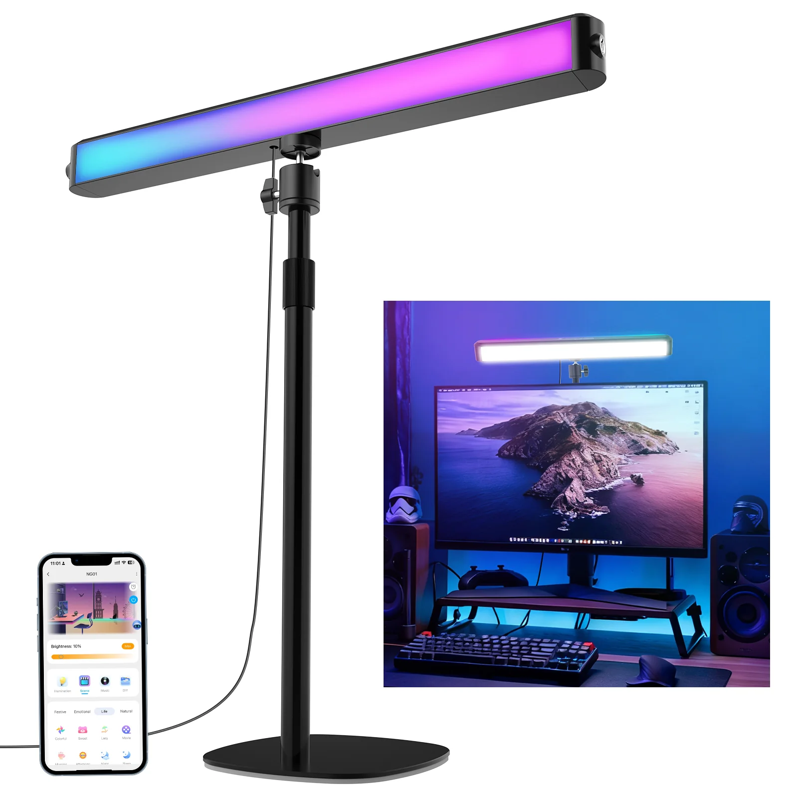 NEEWER NG01 Doppelseitige RGB LED Streaming-Licht - Image 11