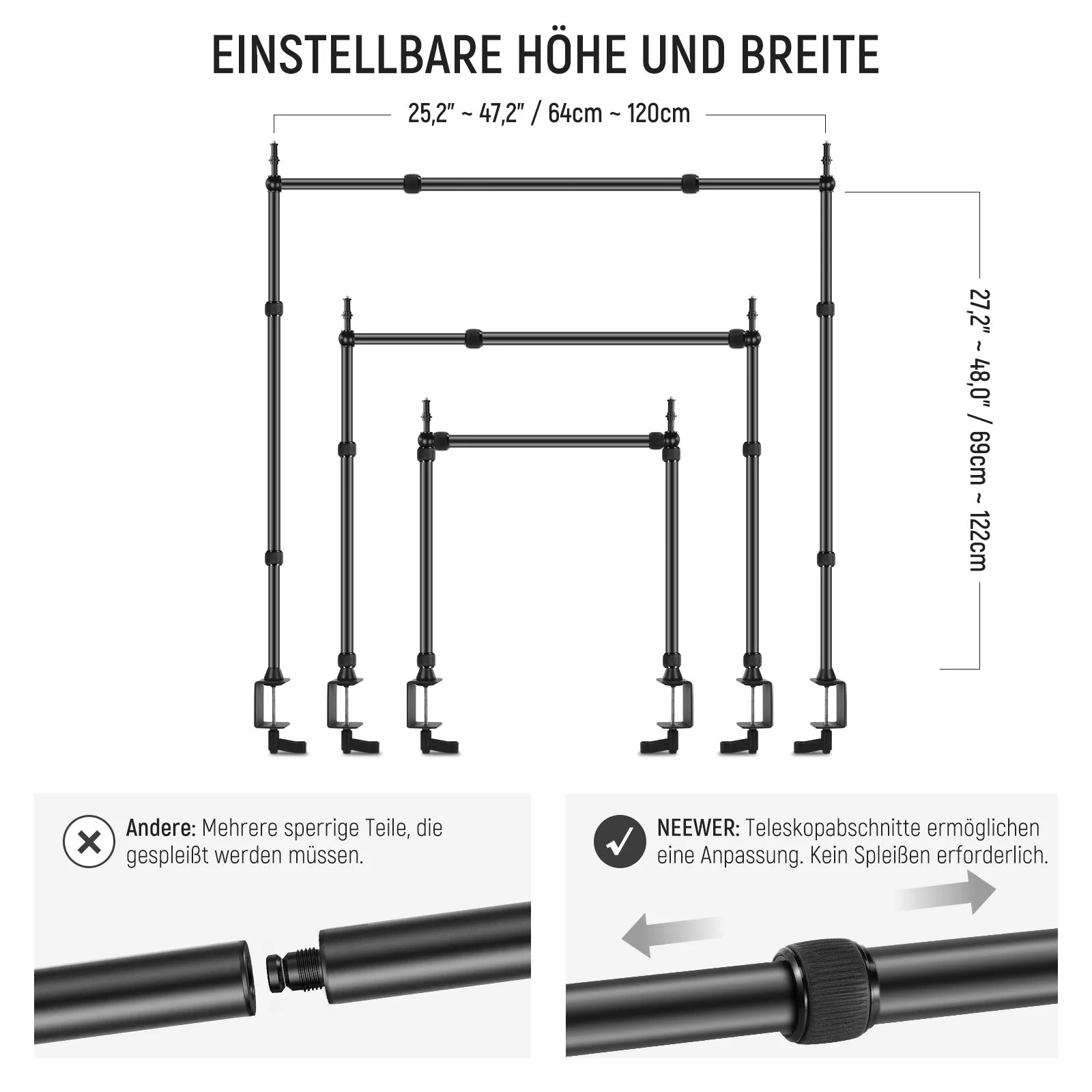 NEEWER NK002 Tischhalterung Kamera-Rig für Überkopf-Aufnahmen - Image 4