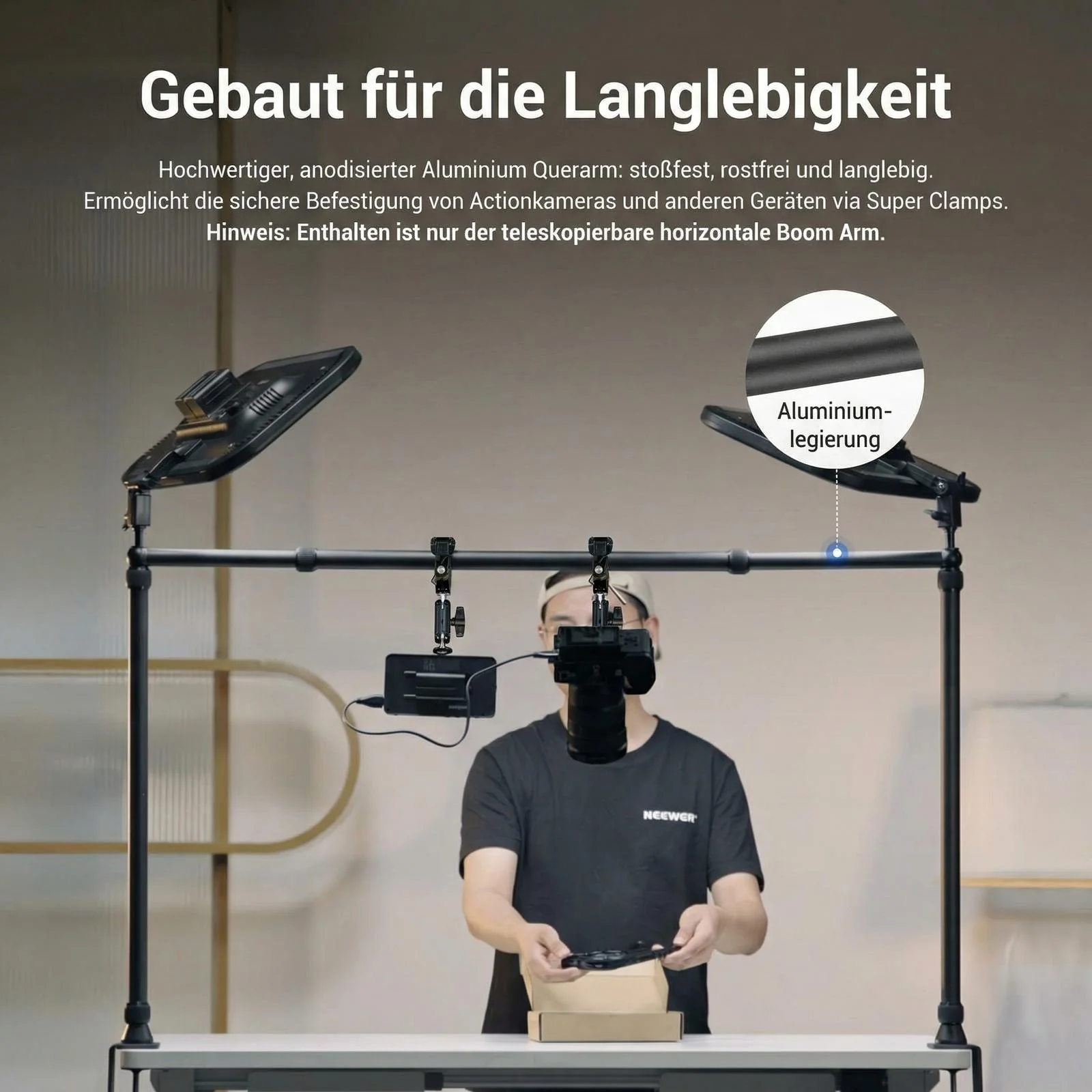 NEEWER NK009 85-150cm Horizontaler Boom Arm nur für NK002 NK003 - Image 5