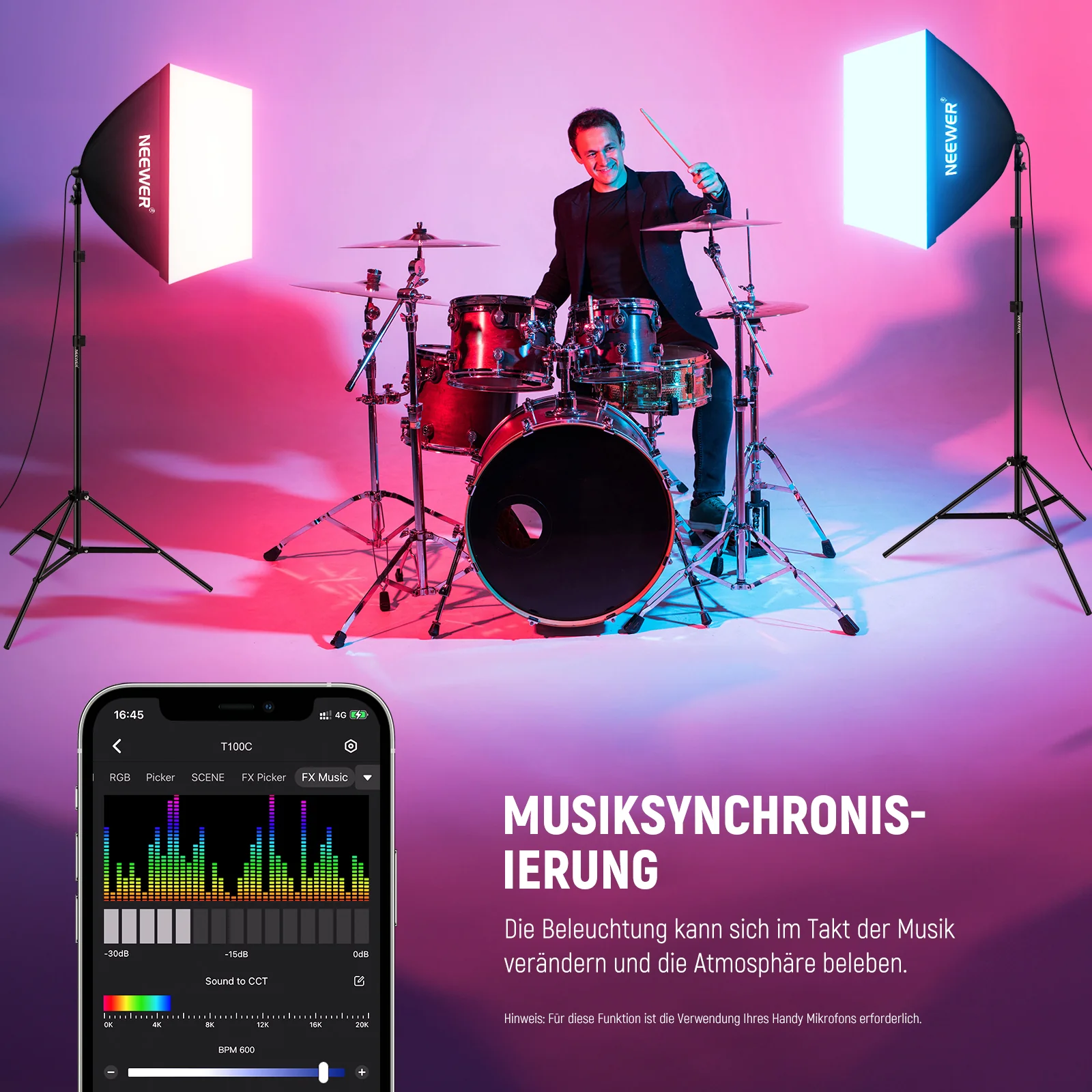 NEEWER NK800 RGB Softbox Beleuchtungsset mit App Steuerung - Image 4