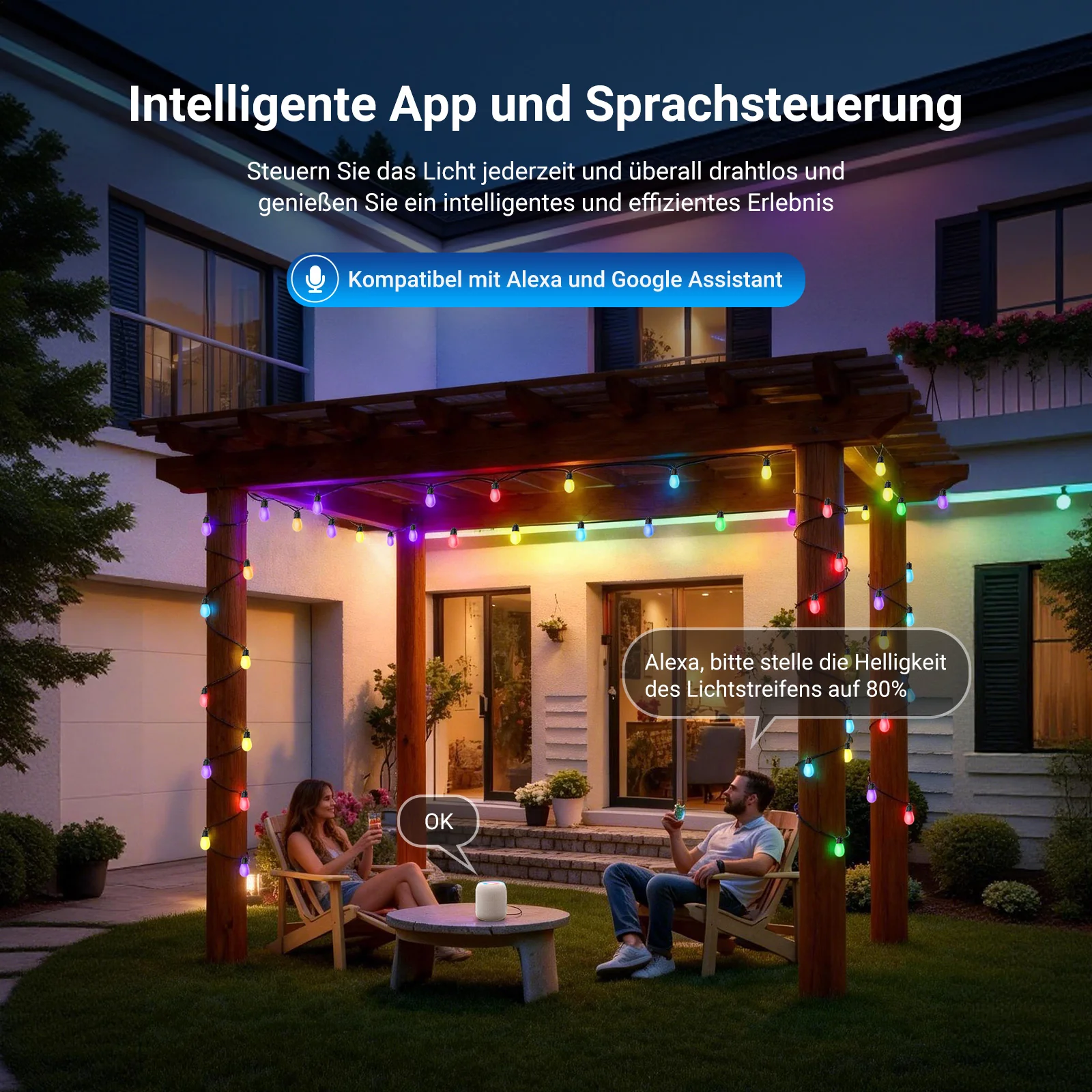 NEEWER NR01 RGBW Smarte Outdoor Lichterkette für Garten & Terrasse - Image 13