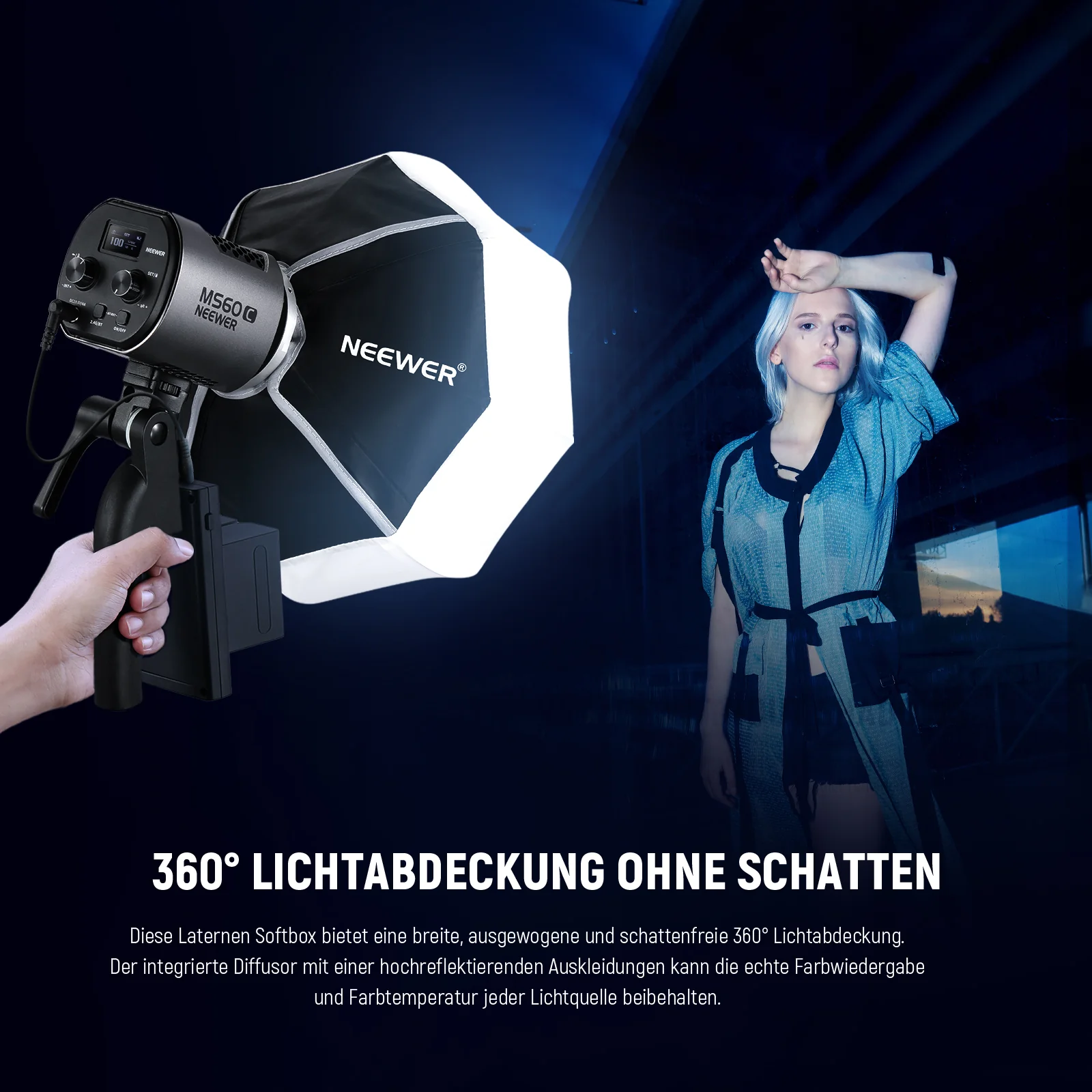 NEEWER NS6L 30cm Laterne Softbox mit NEEWER Mount - Image 3