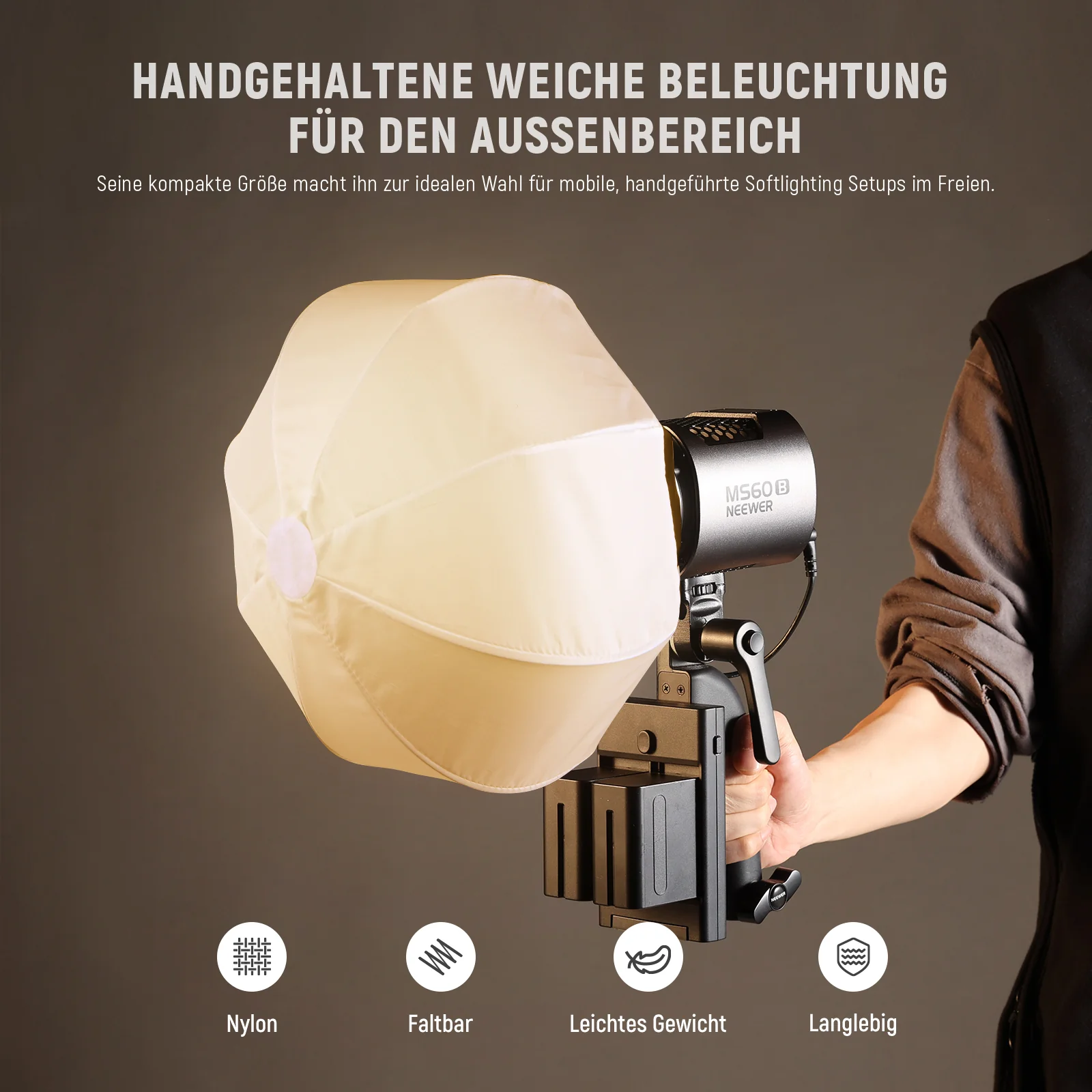 NEEWER NS6L 30cm Laterne Softbox mit NEEWER Mount - Image 4