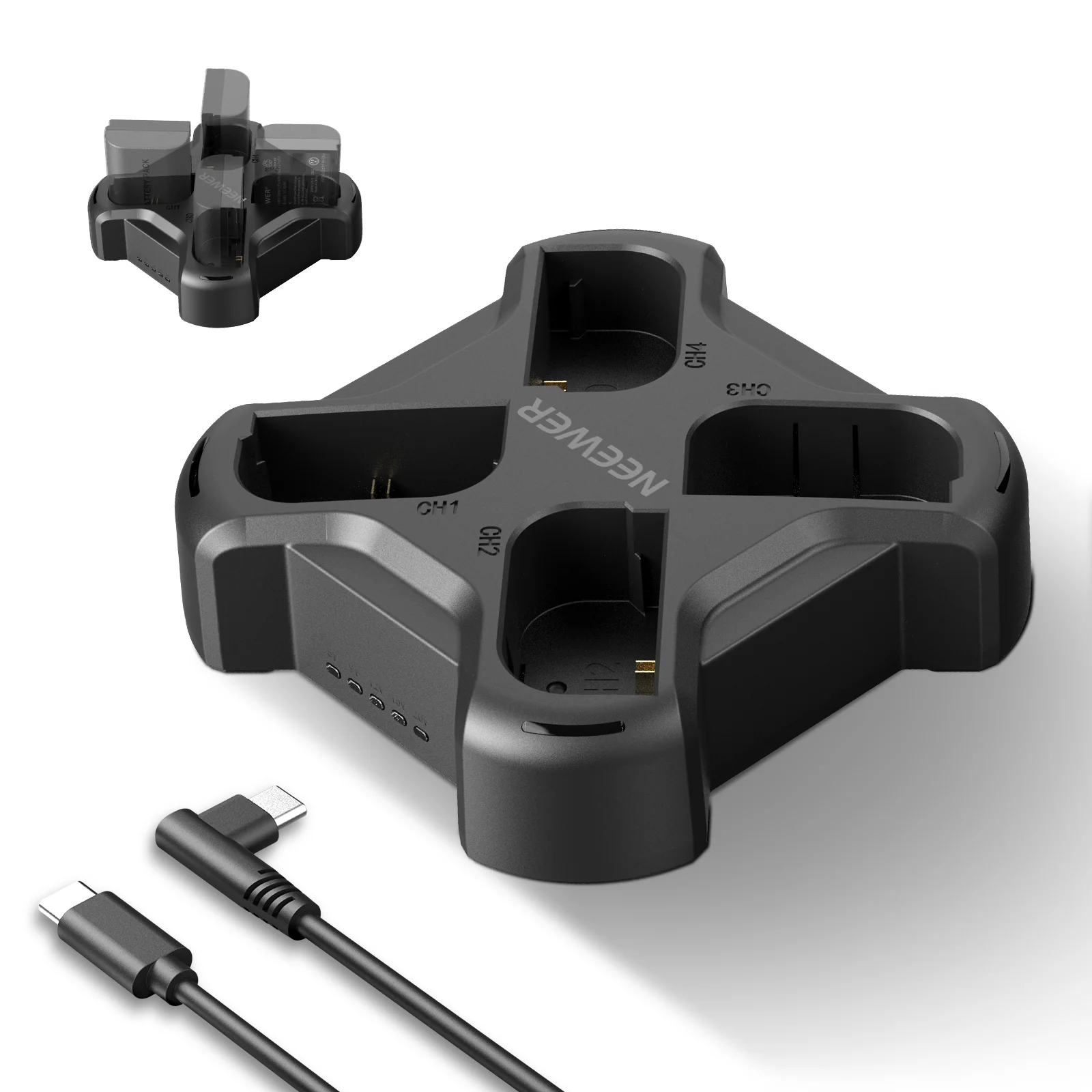 NEEWER NW-P4 LP-E6 Akkuladegerät mit PD 60W Schnellladung