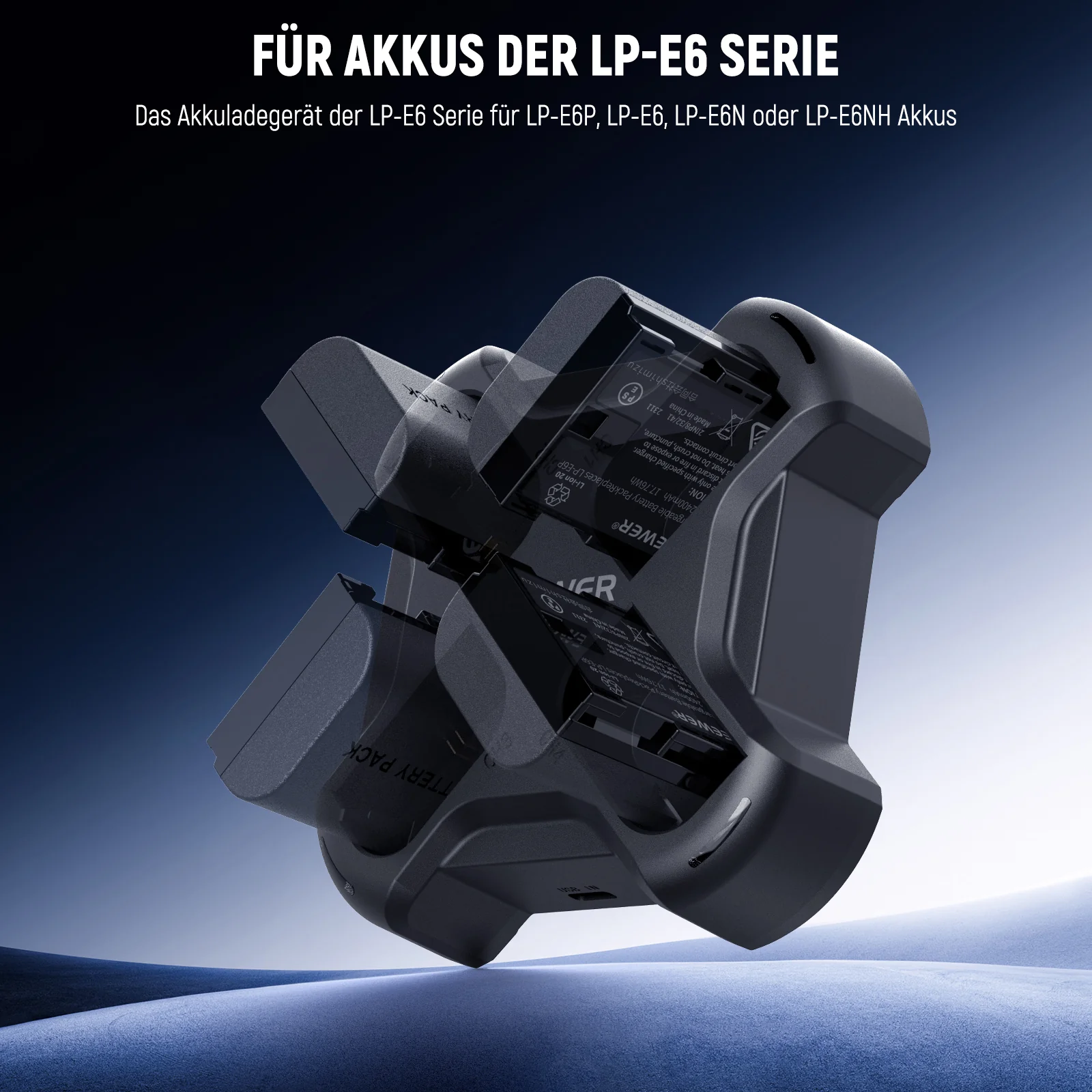 NEEWER NW-P4 LP-E6 Akkuladegerät mit PD 60W Schnellladung - Image 5