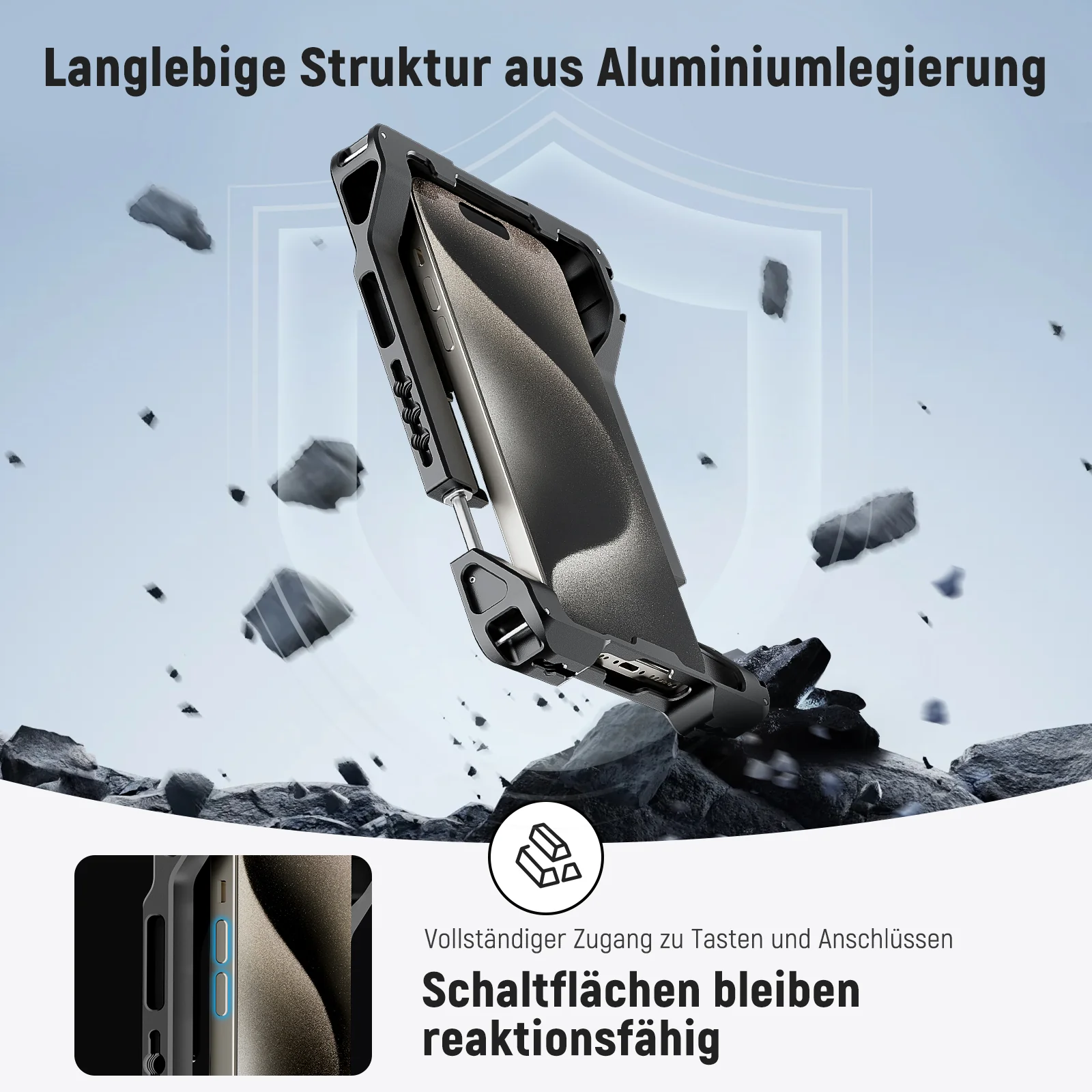 NEEWER PA017 Universal Phone Käfig Cage Video Rig mit Griffen - Image 7
