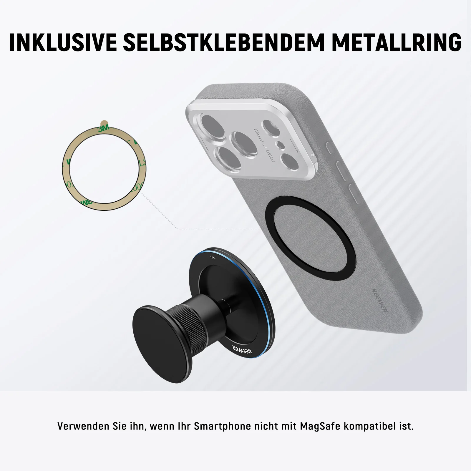 NEEWER PA072 Magnetische Smartphone Stativhalterung - Image 3