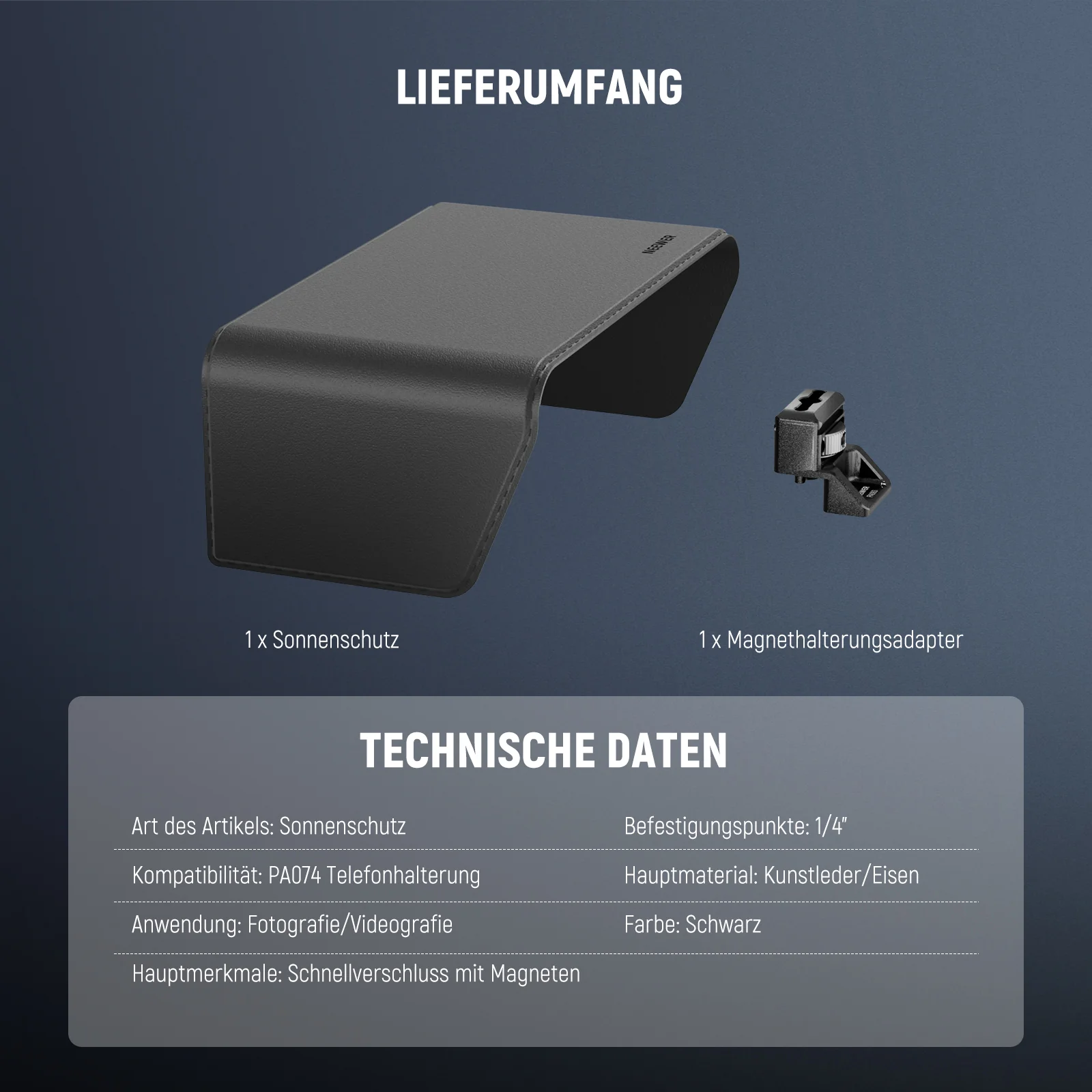 NEEWER PA093/PA094 Sonnenschutz für  iPhone 16 Pro/Pro Max Phone Cage - Image 14