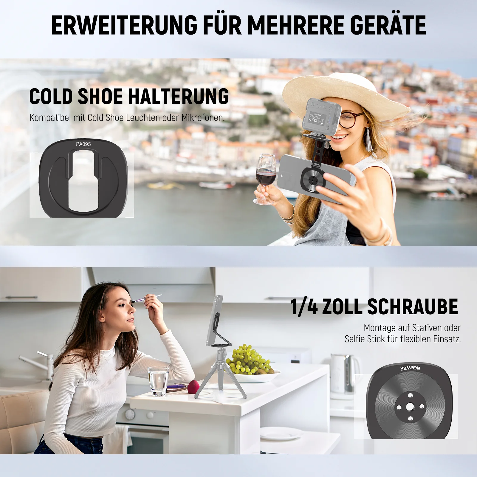 NEEWER PA095 Doppelseitige magnetische Handyhalterung - Image 6