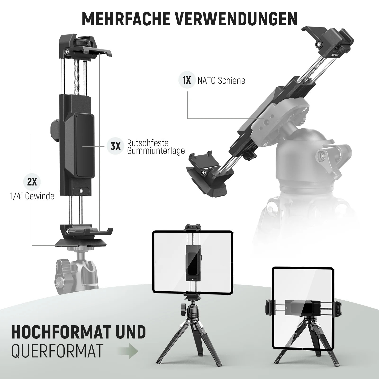 NEEWER PA100 Tablet Halterung für iPad - Image 6