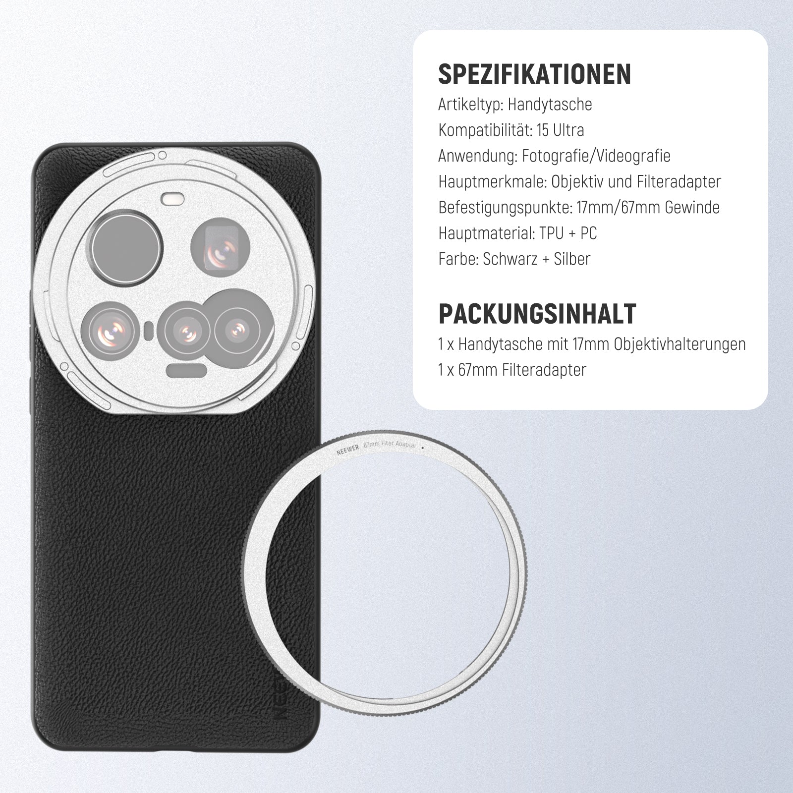 NEEWER PA101 Robuste Handyhülle für Xiaomi 15 Ultra - Image 8