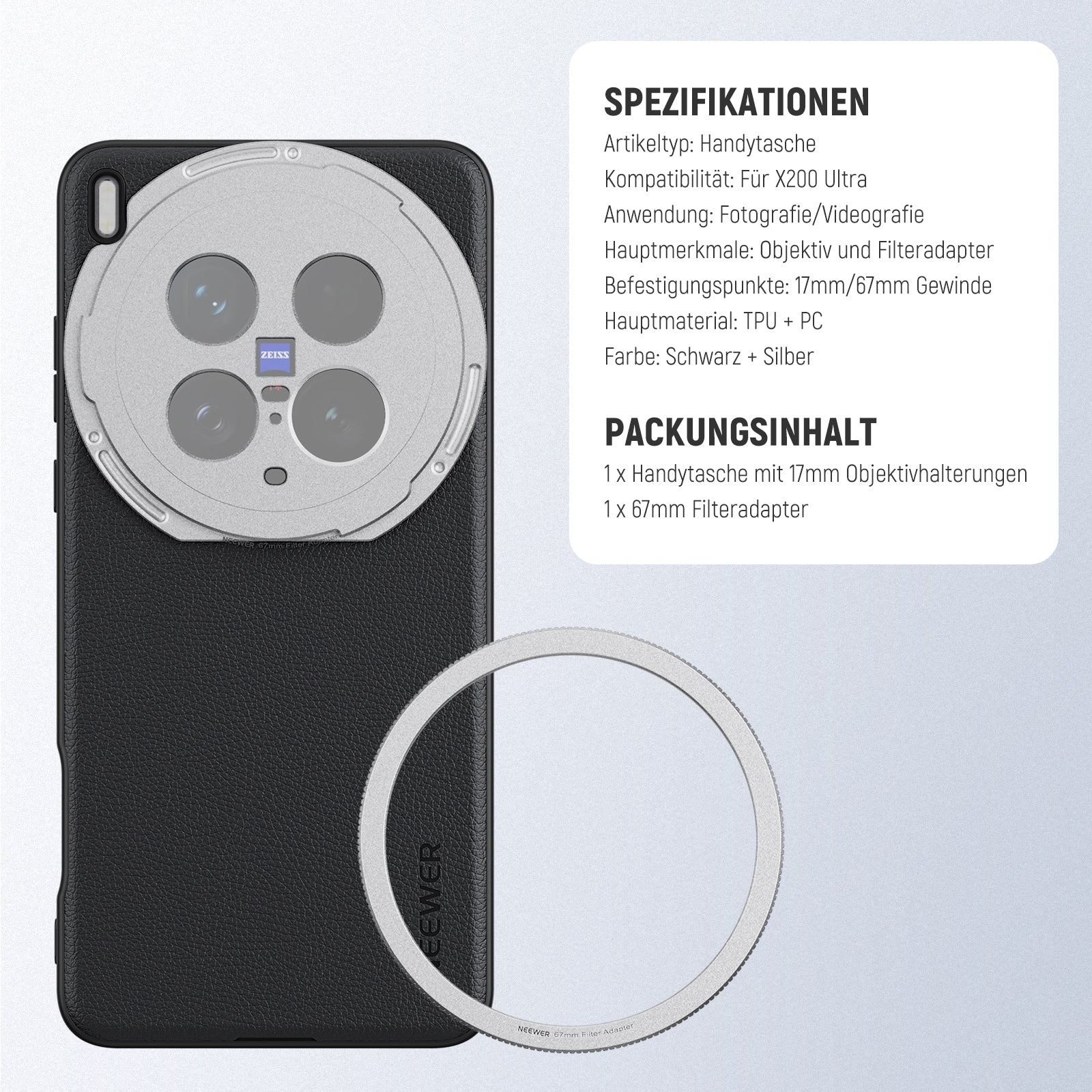NEEWER PA114/PA115 Handyhülle für VIVO X200 Ultra/Pro - Image 16