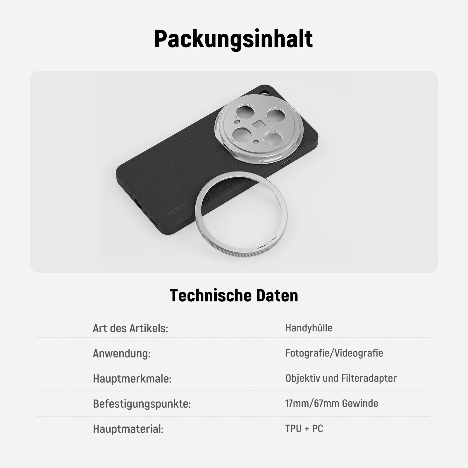 NEEWER PA117 Handy Schutzhülle für Oppo Find X8 Ultra - Image 7