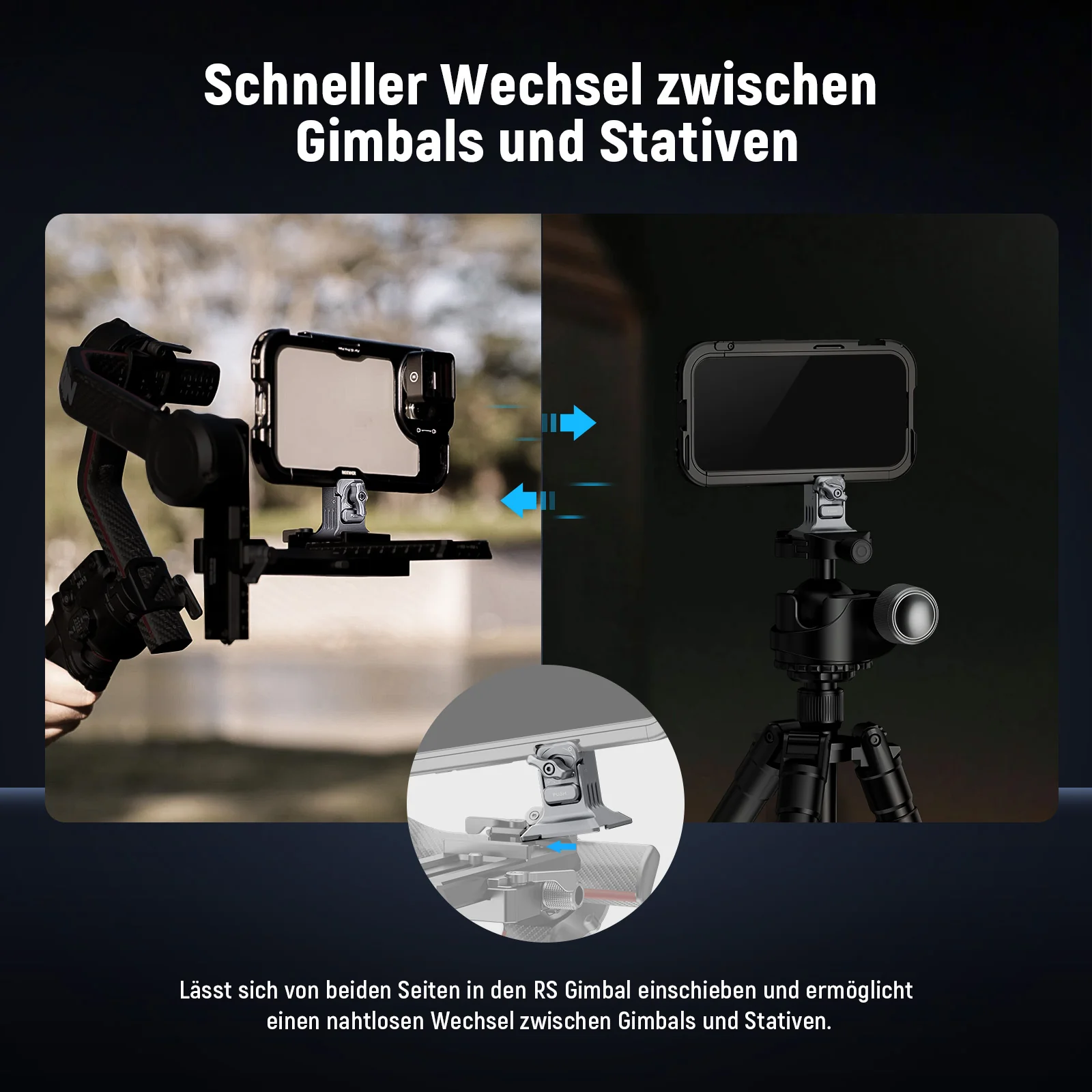NEEWER PA124 Handy-Stativhalterung mit Arca-Basis - Image 12