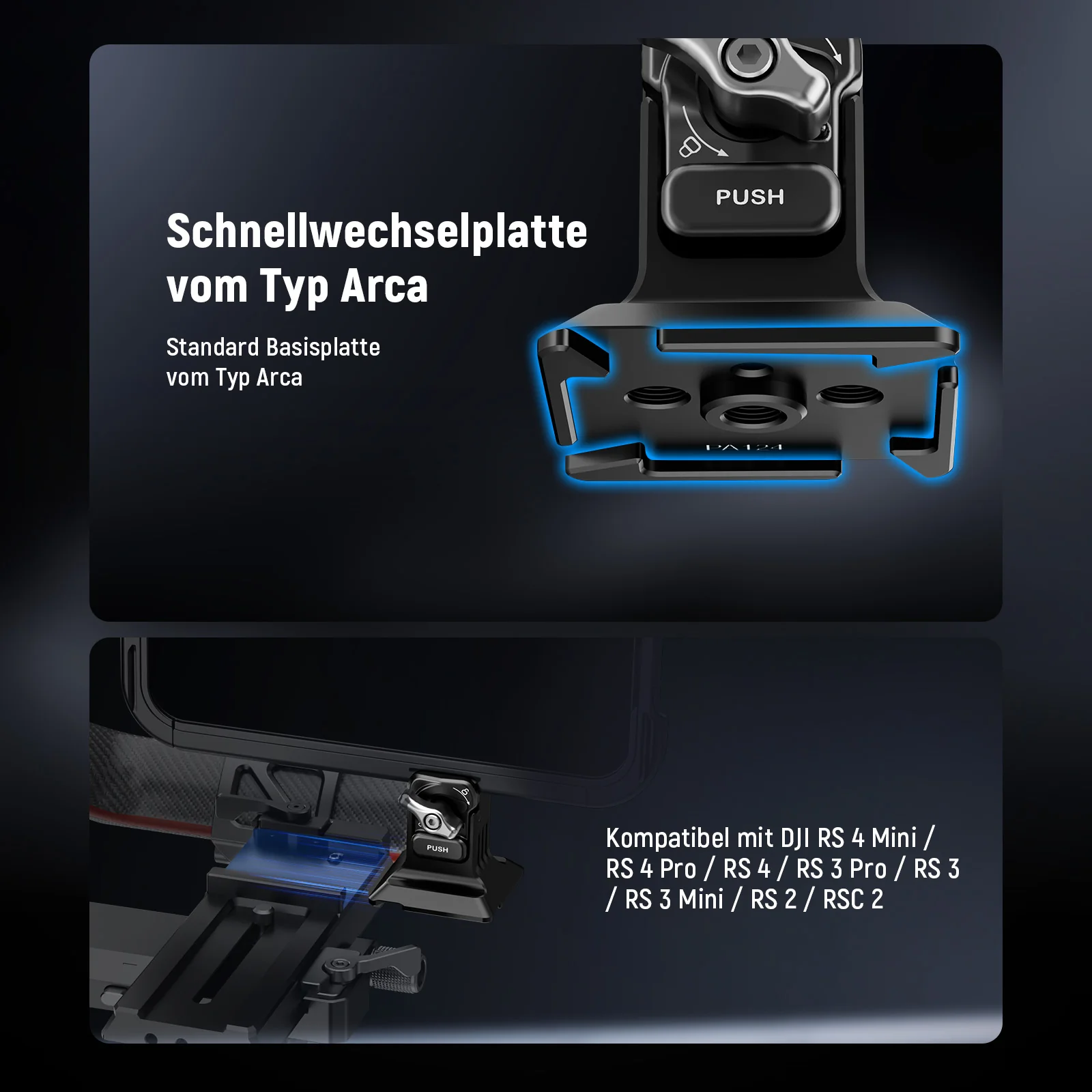 NEEWER PA124 Handy-Stativhalterung mit Arca-Basis - Image 3