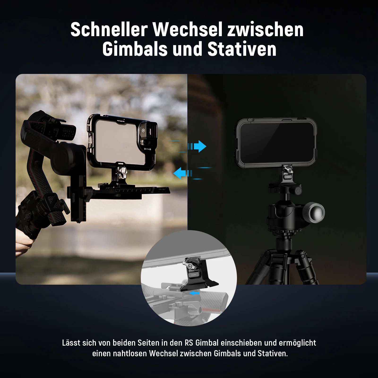 NEEWER PA124 Handy-Stativhalterung mit Arca-Basis - Image 4