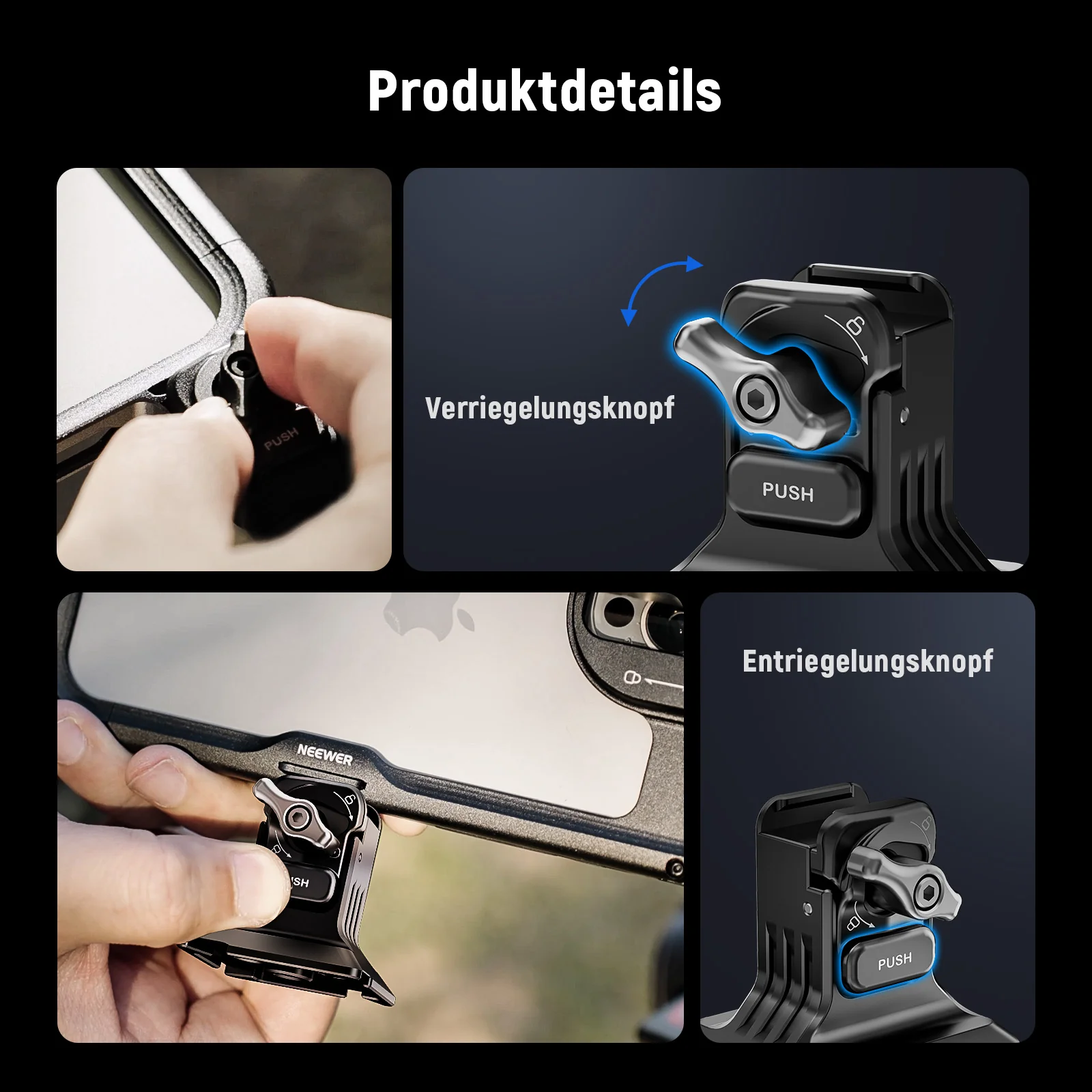 NEEWER PA124 Handy-Stativhalterung mit Arca-Basis - Image 6