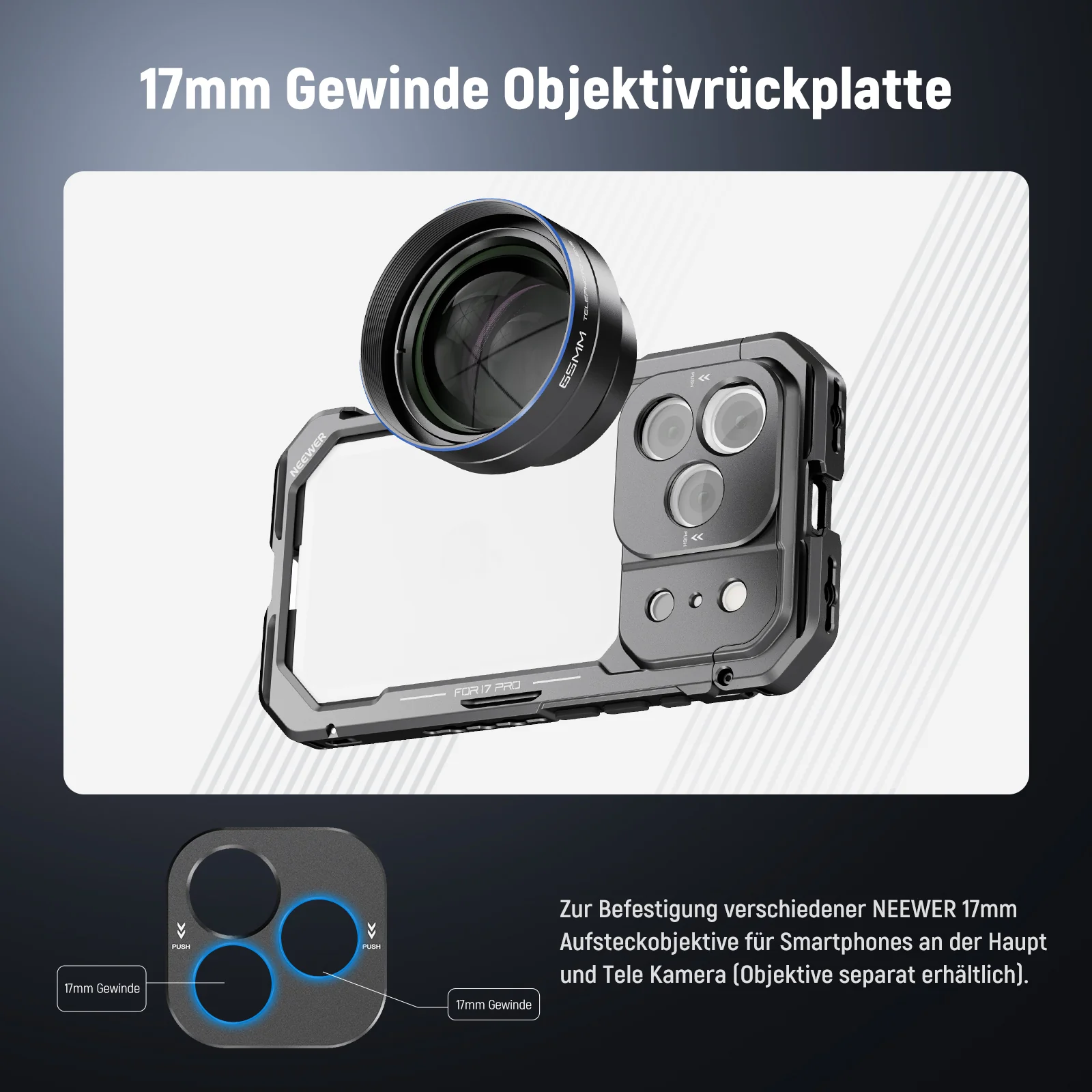 NEEWER PA143/PA144 Phone Cage kompatibel mit iPhone 17 Pro/Pro Max - Image 5