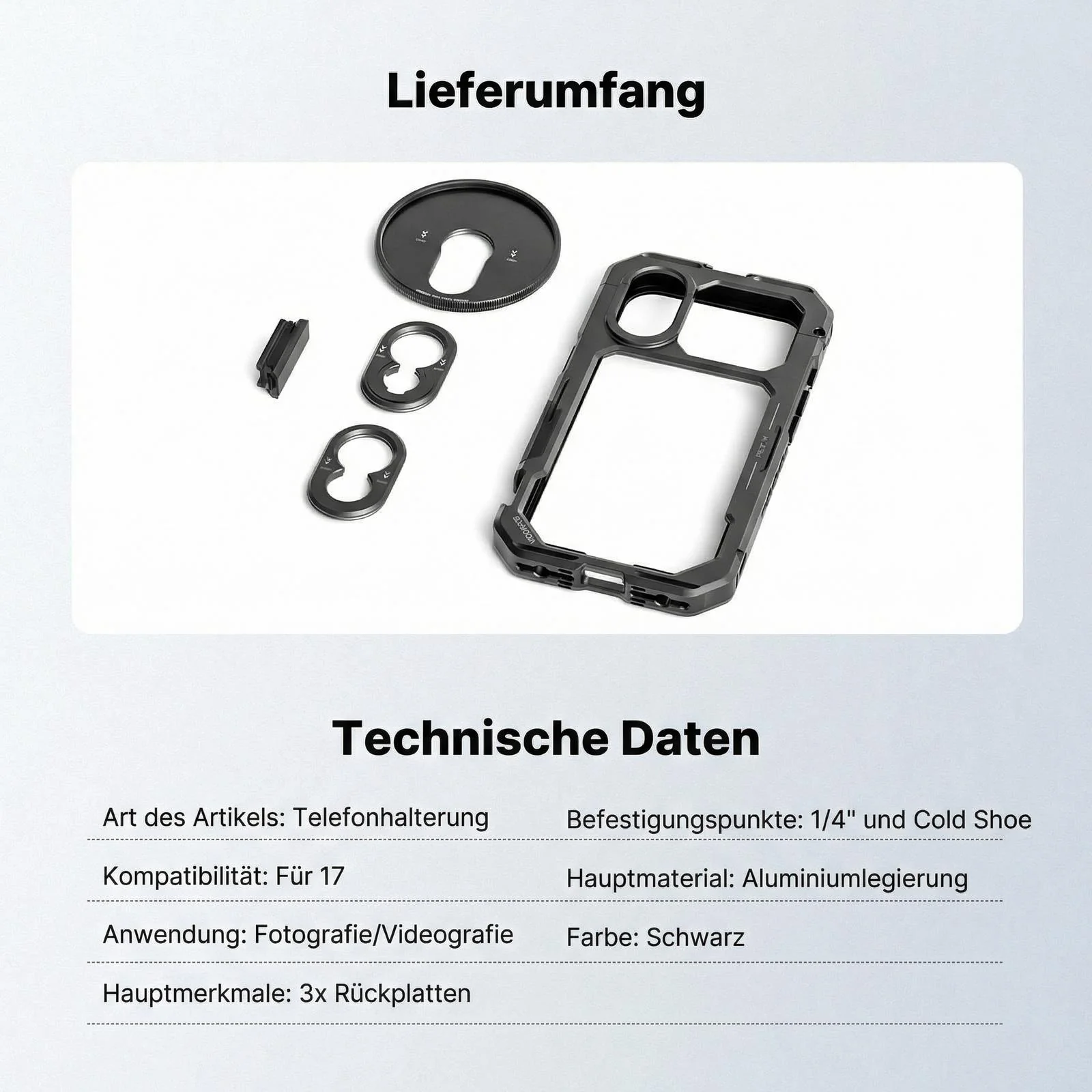 NEEWER PA158 Phone Käfig Cage kompatibel mit iPhone 17 - Image 8