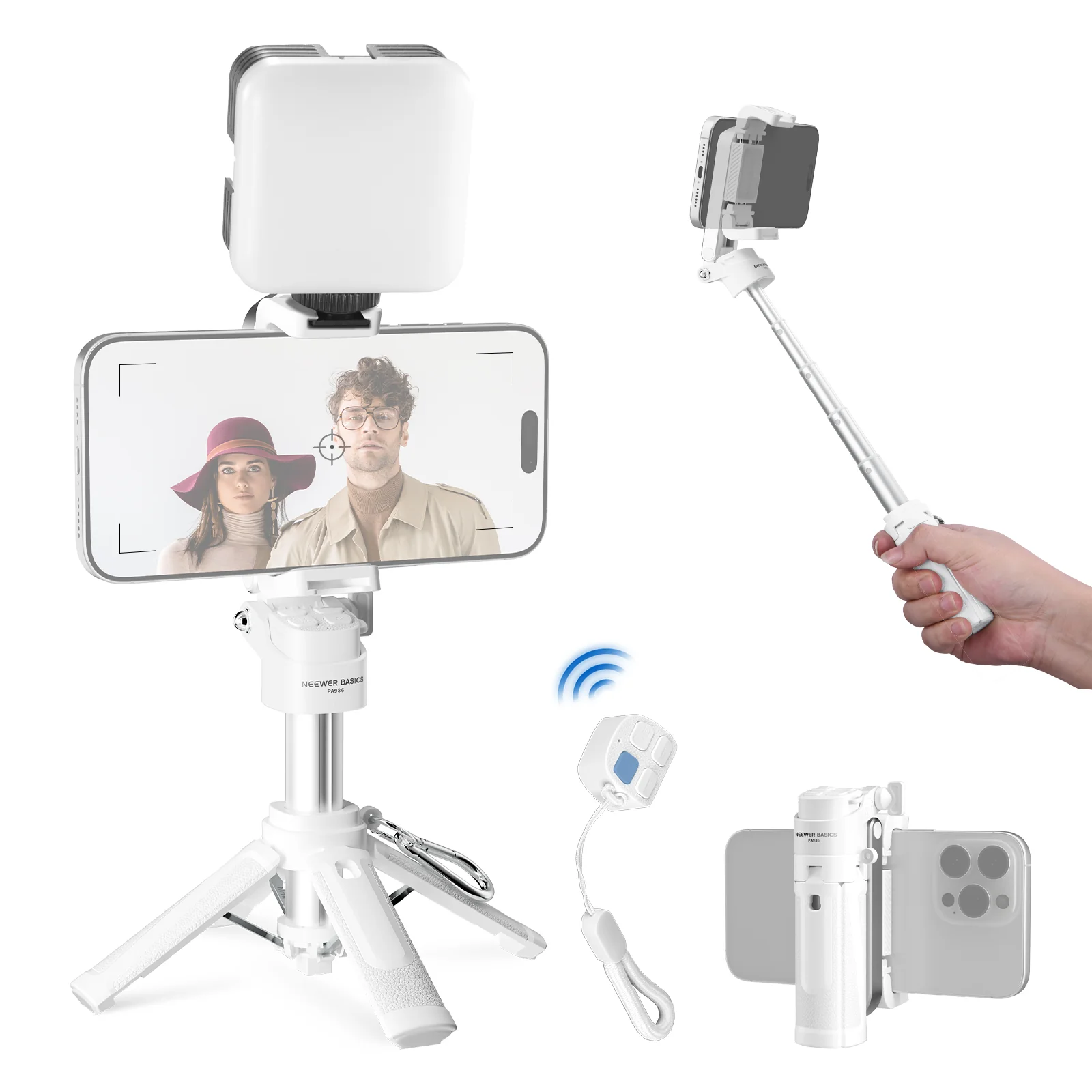 NEEWER BASICS PA986 Mini-Handystativ mit Selfiestick - Image 10