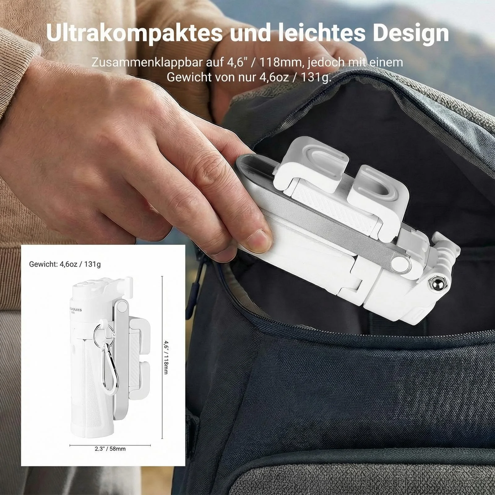 NEEWER BASICS PA986 Mini-Handystativ mit Selfiestick - Image 12