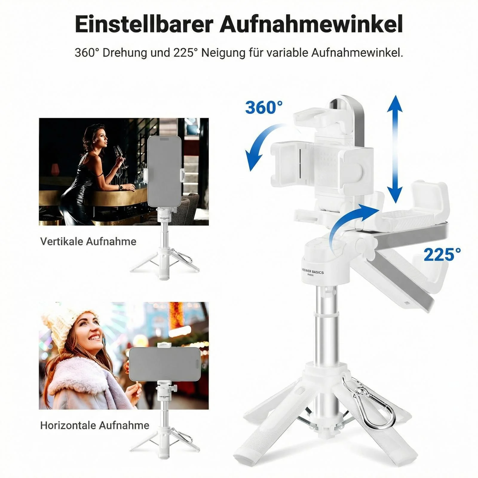 NEEWER BASICS PA986 Mini-Handystativ mit Selfiestick - Image 14