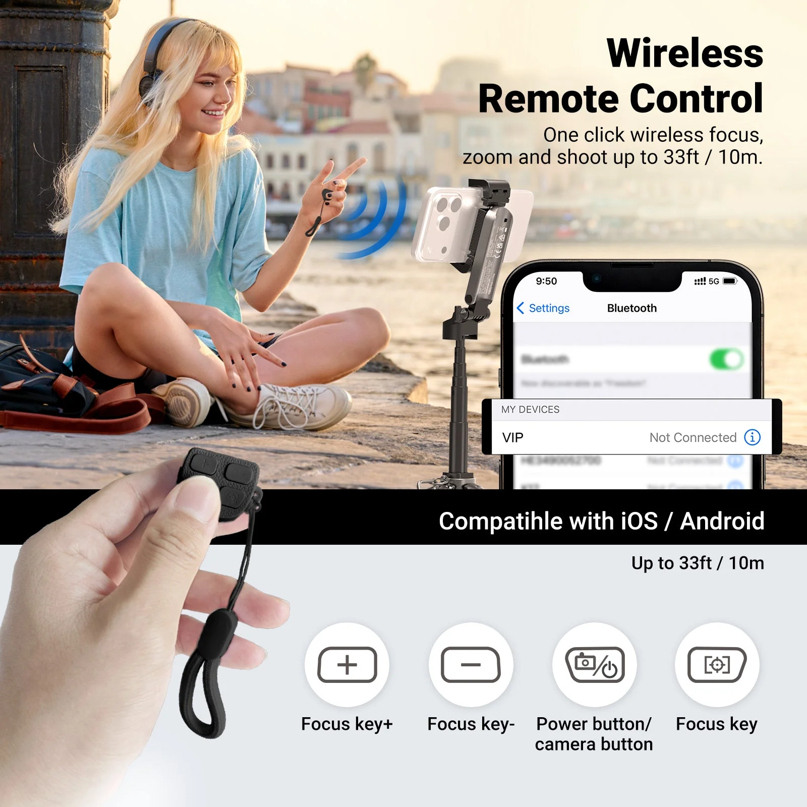 NEEWER BASICS PA986 Mini-Handystativ mit Selfiestick - Image 7