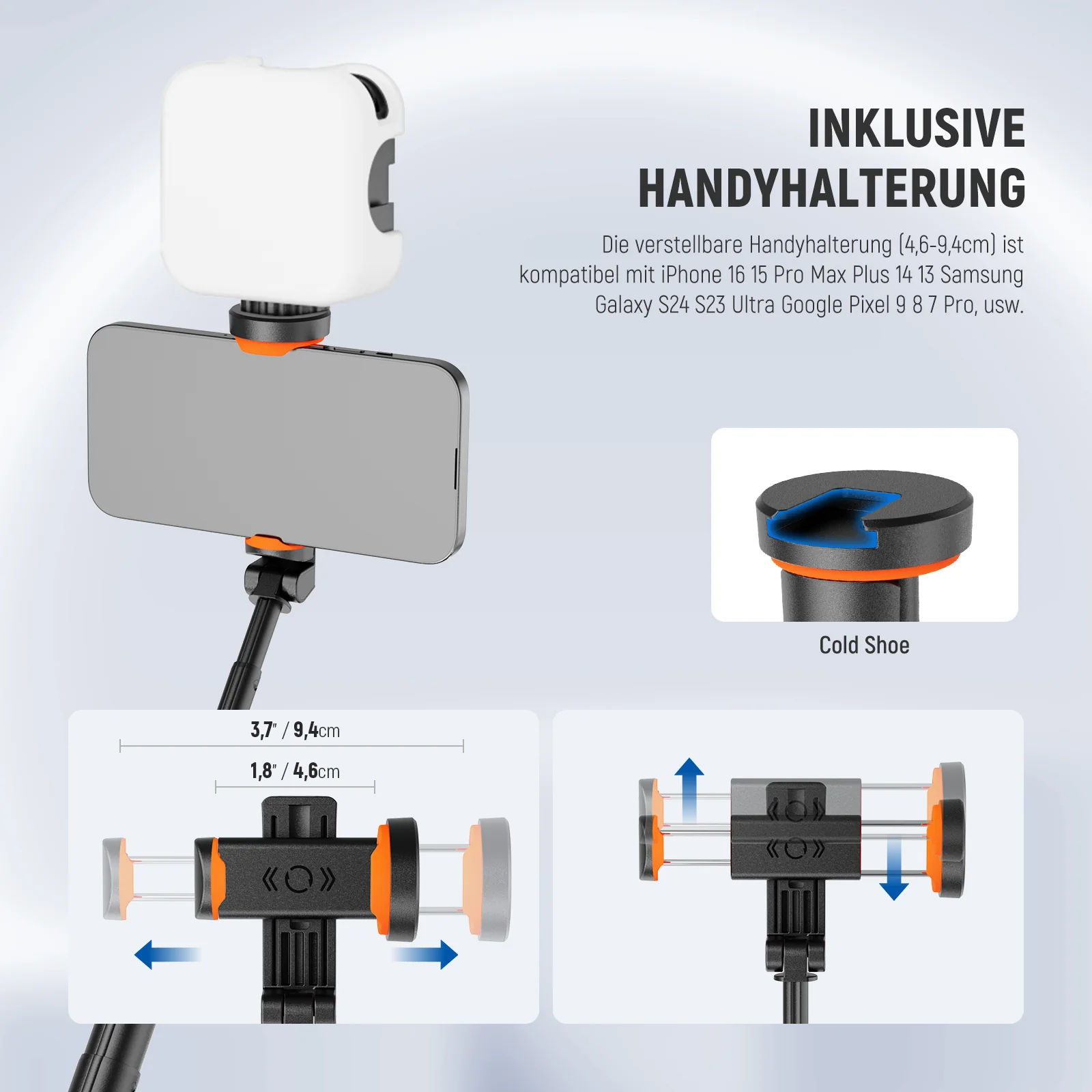 NEEWER PA992 147cm Schnellverschluss Selfie Stick Stativ für Smartphones - Image 6