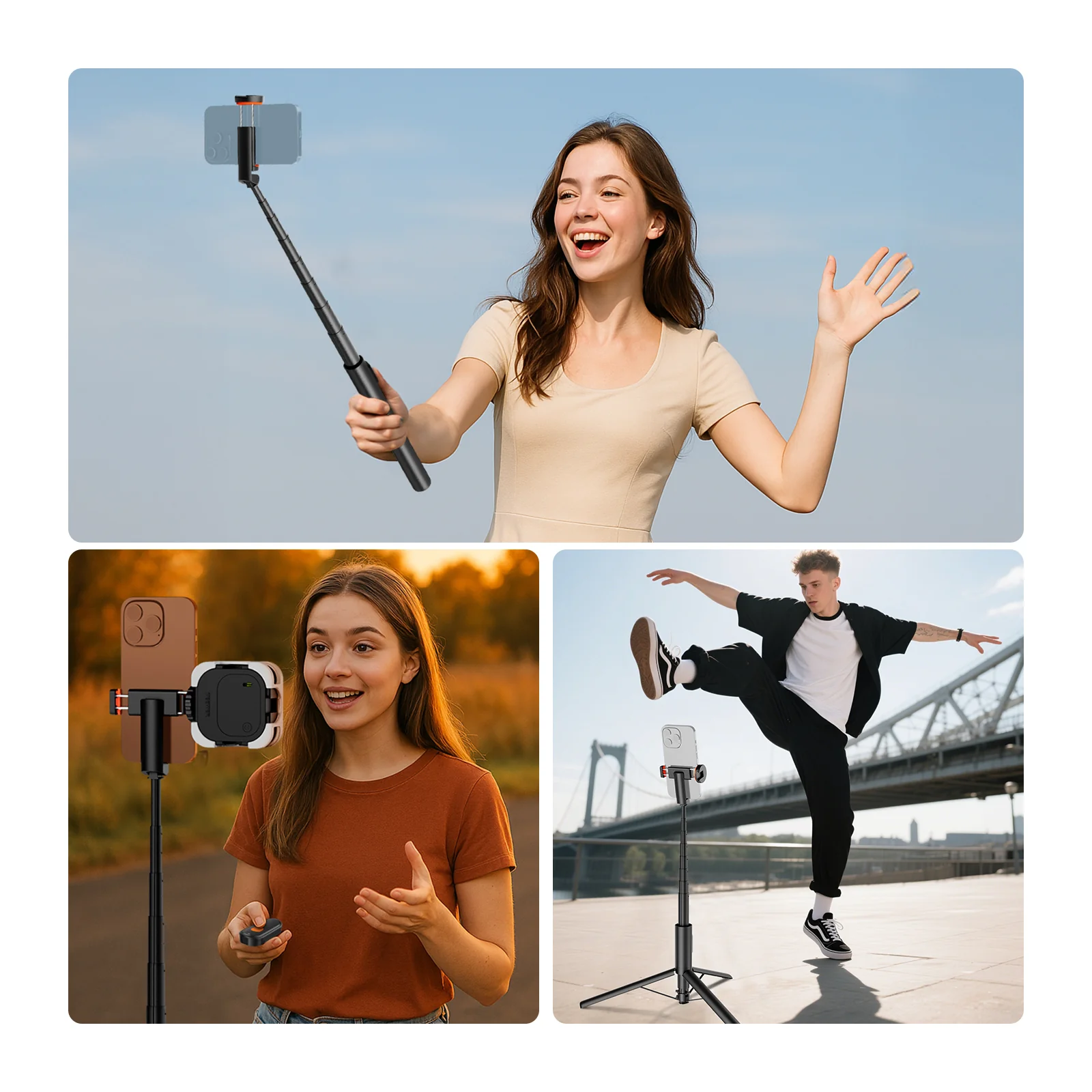 NEEWER PA992 147cm Schnellverschluss Selfie Stick Stativ für Smartphones - Image 7