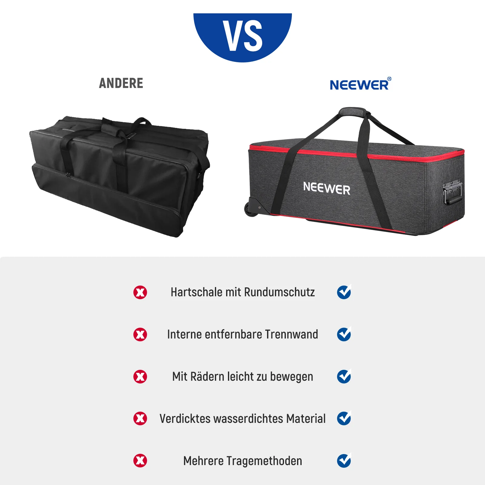 NEEWER PB005 / PB009 Trolley mit Rädern für Fotostudio Ausrüstung - Image 12