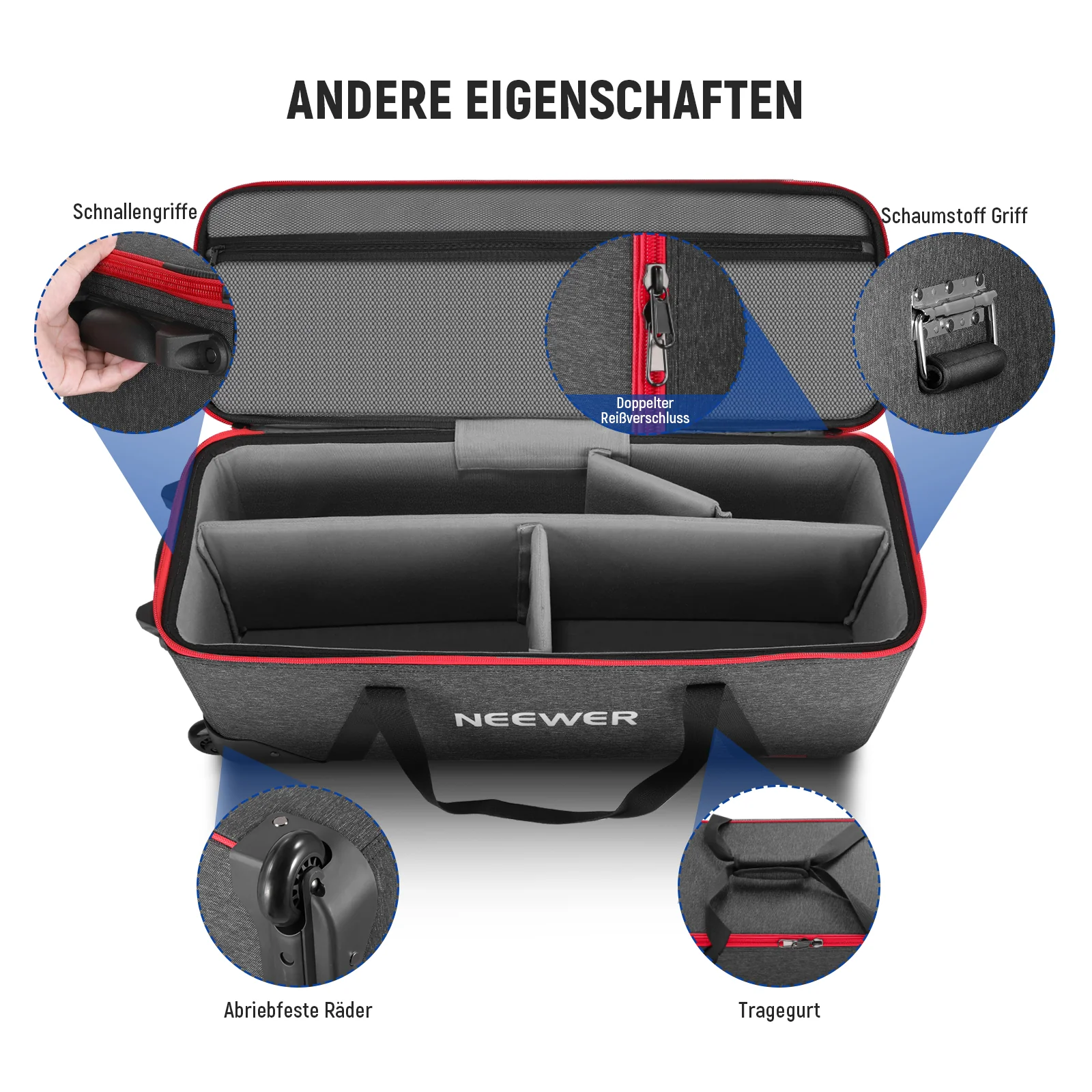 NEEWER PB005 / PB009 Trolley mit Rädern für Fotostudio Ausrüstung - Image 13