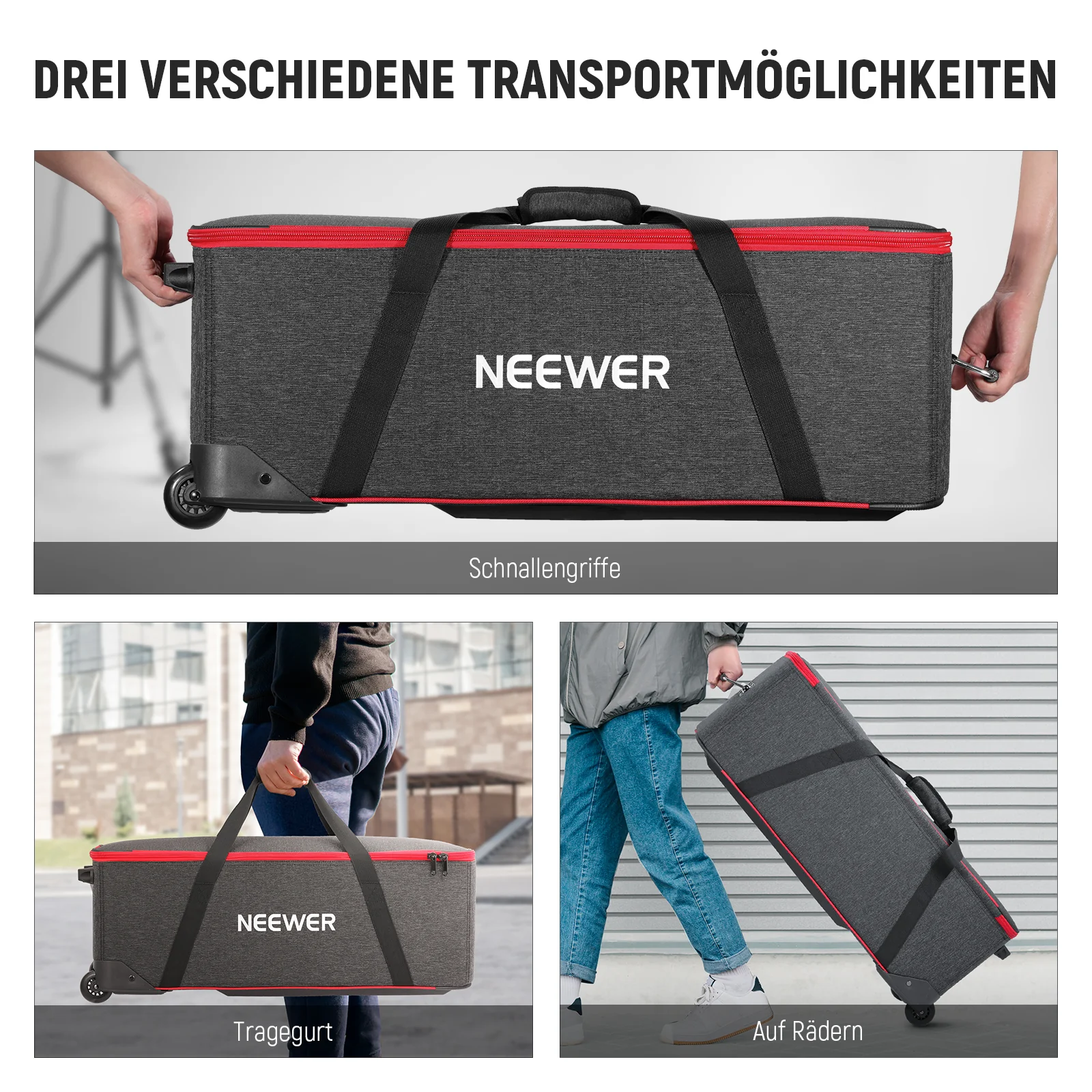 NEEWER PB005 / PB009 Trolley mit Rädern für Fotostudio Ausrüstung - Image 4