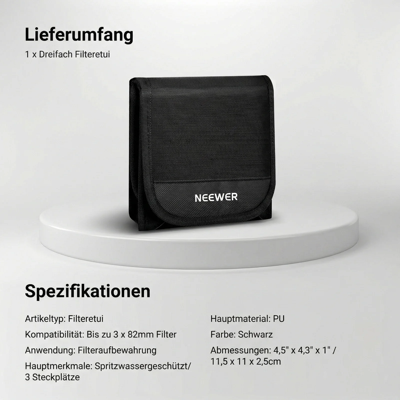 NEEWER PB14/PB15 67mm/82mm Dreifach faltbare Filtertasche - Image 14