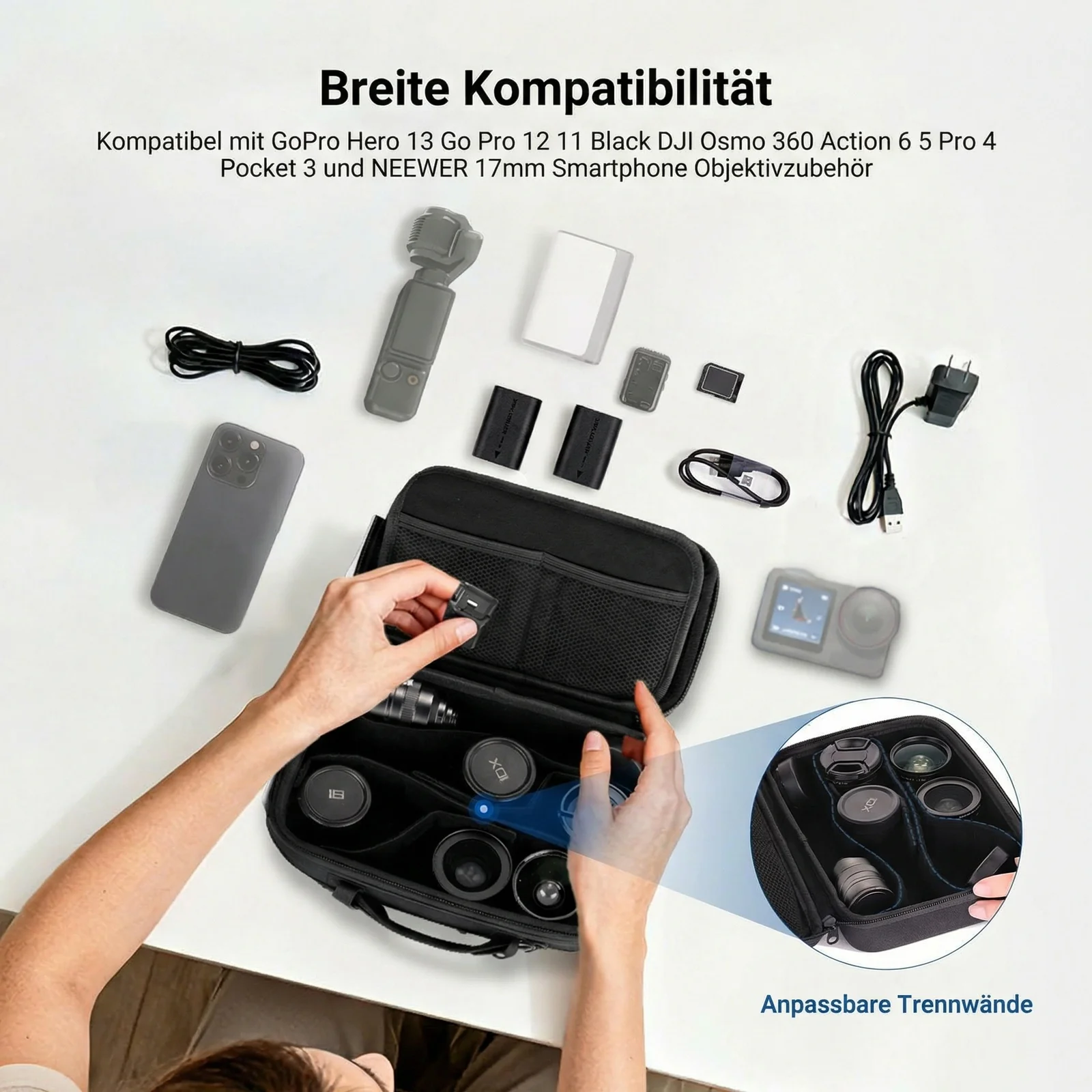 NEEWER PB27 Tragetasche für Action Cam und Zubehör - Image 4