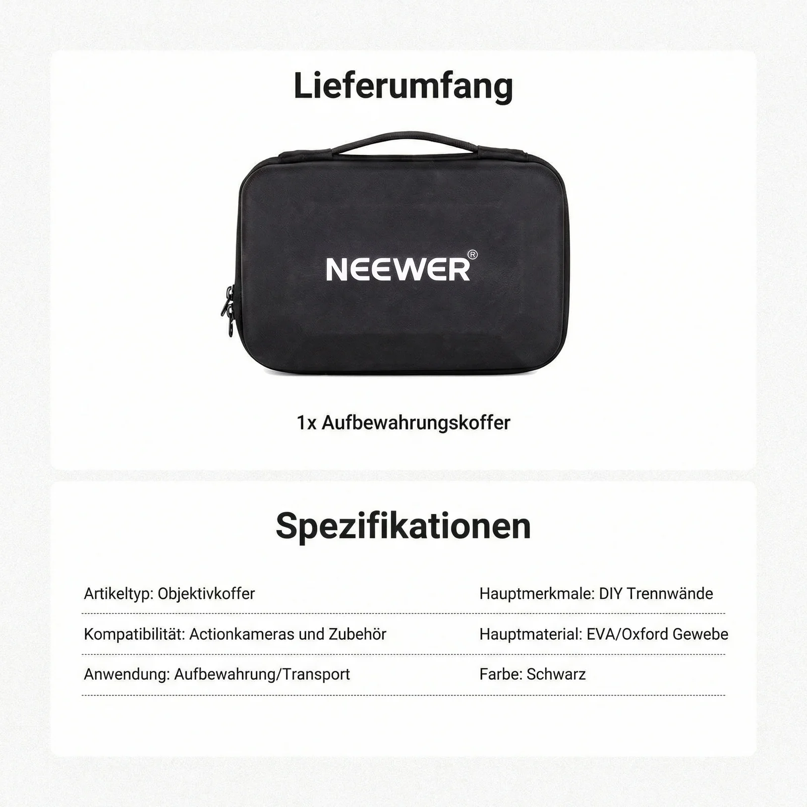 NEEWER PB27 Tragetasche für Action Cam und Zubehör - Image 7