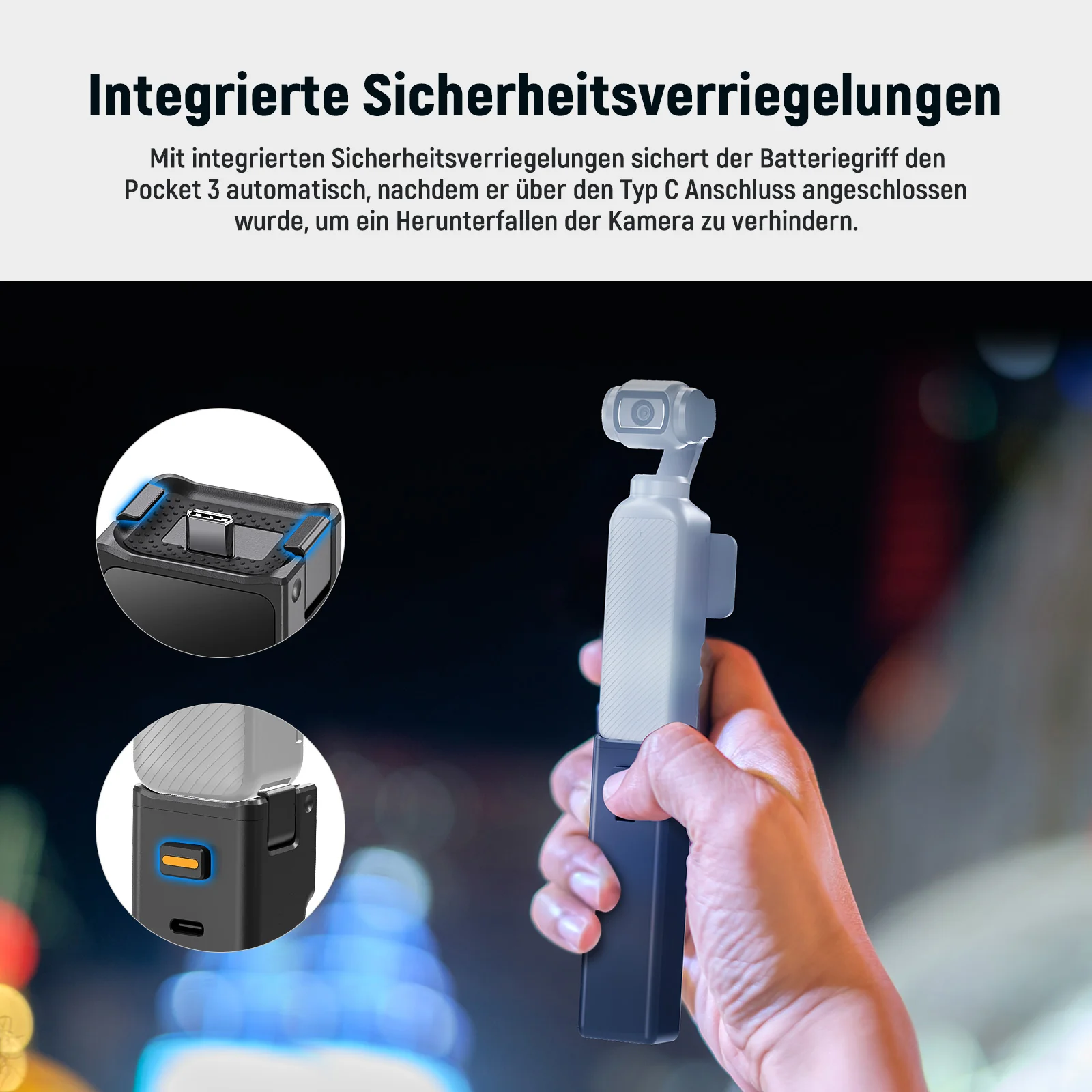 NEEWER PH01 Akkugriff Kompatibel mit DJI Osmo Pocket 3 - Image 5