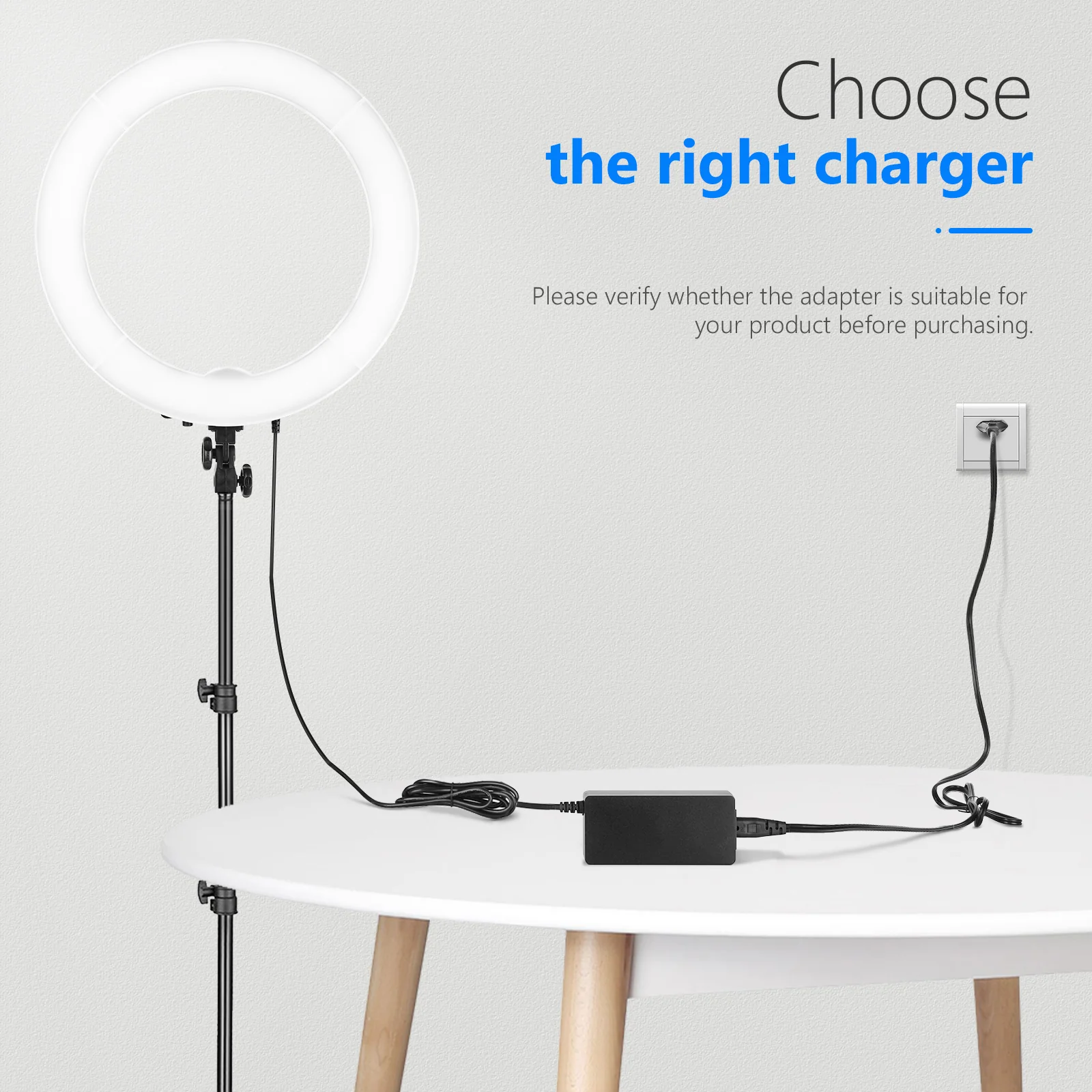 NEEWER Fotografie AC 220 V zu DC 15 V Netzteil Adapter für Ringlicht - Image 5