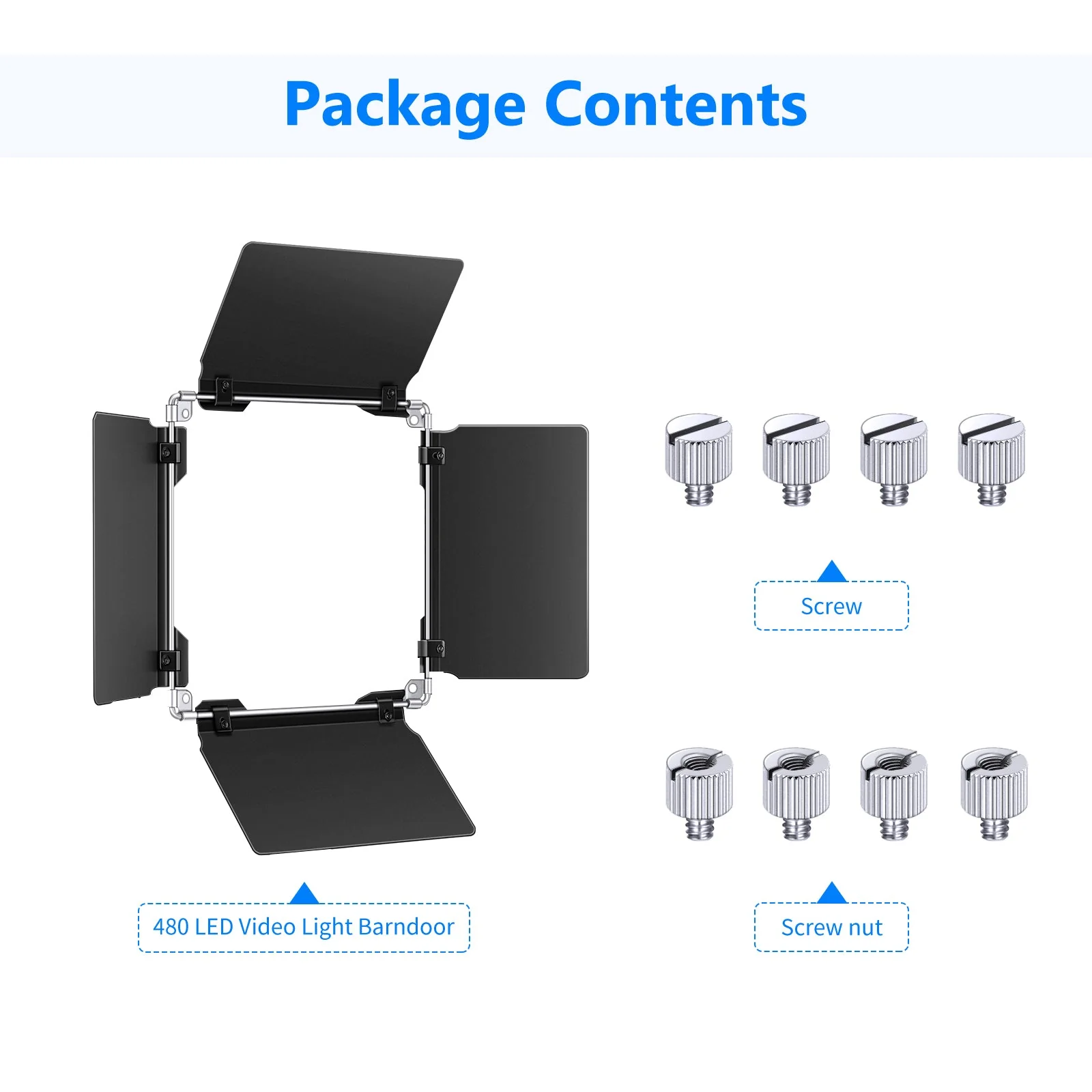 NEEWER Profi LED-Videoleuchte Barndoor für Neewer 480 LED-Licht Platte - Image 8