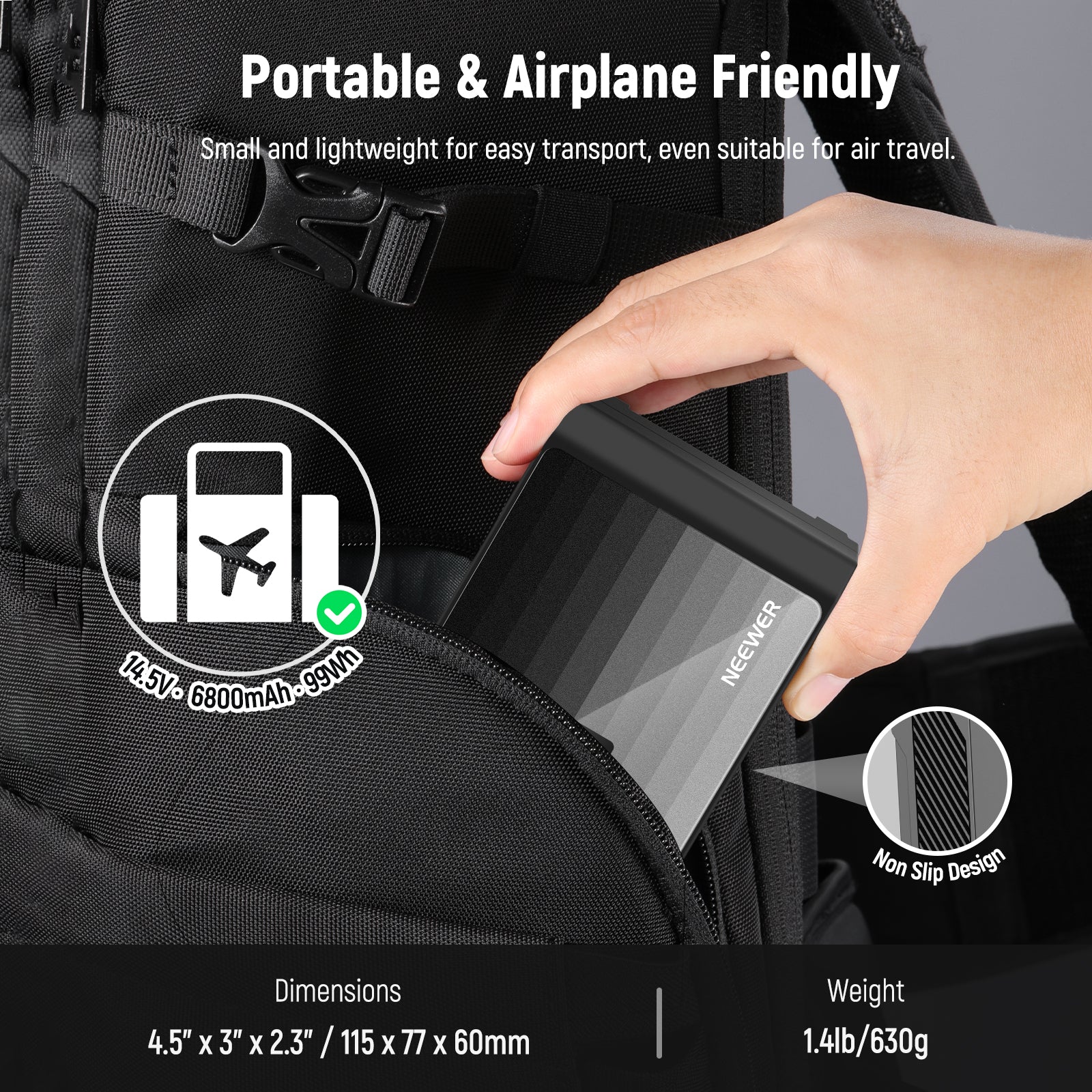 NEEWER Mini V Mount Akku PS099EP 6800mAh 99Wh - Image 6