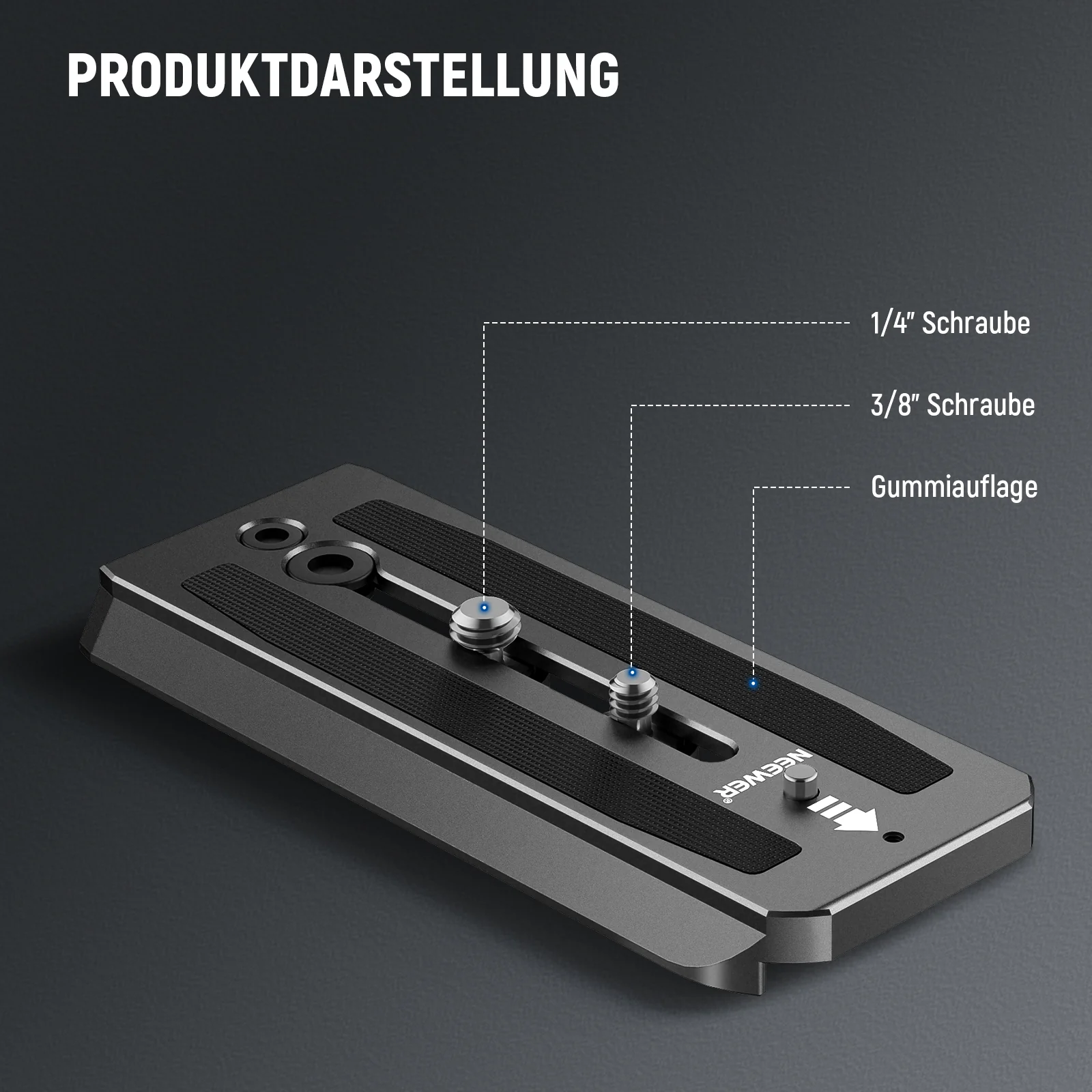 NEEWER QR5 501PL 504PL Schnellwechselplatte kompatibel mit MVH500AH 501HDV - Image 2