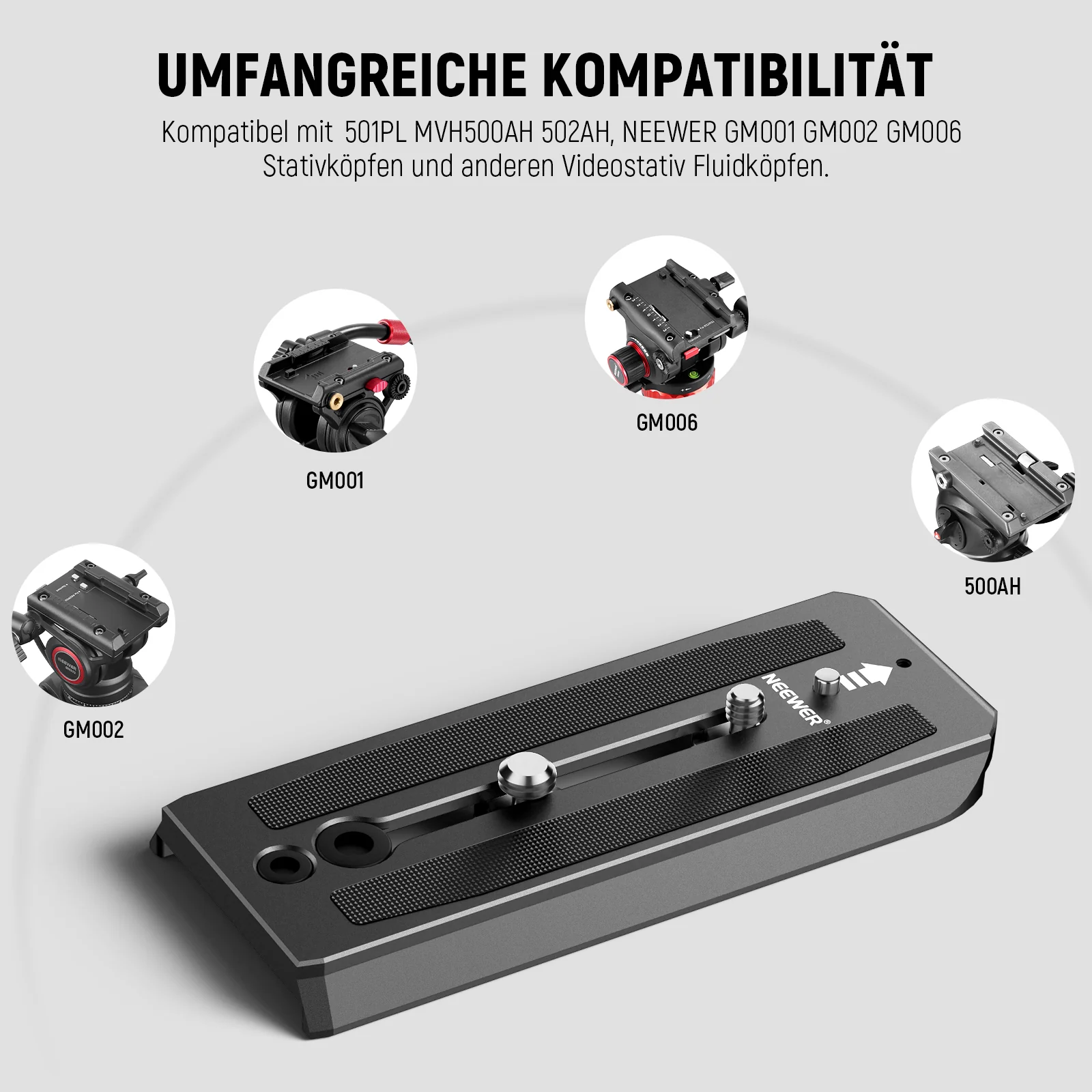 NEEWER QR5 501PL 504PL Schnellwechselplatte kompatibel mit MVH500AH 501HDV - Image 5