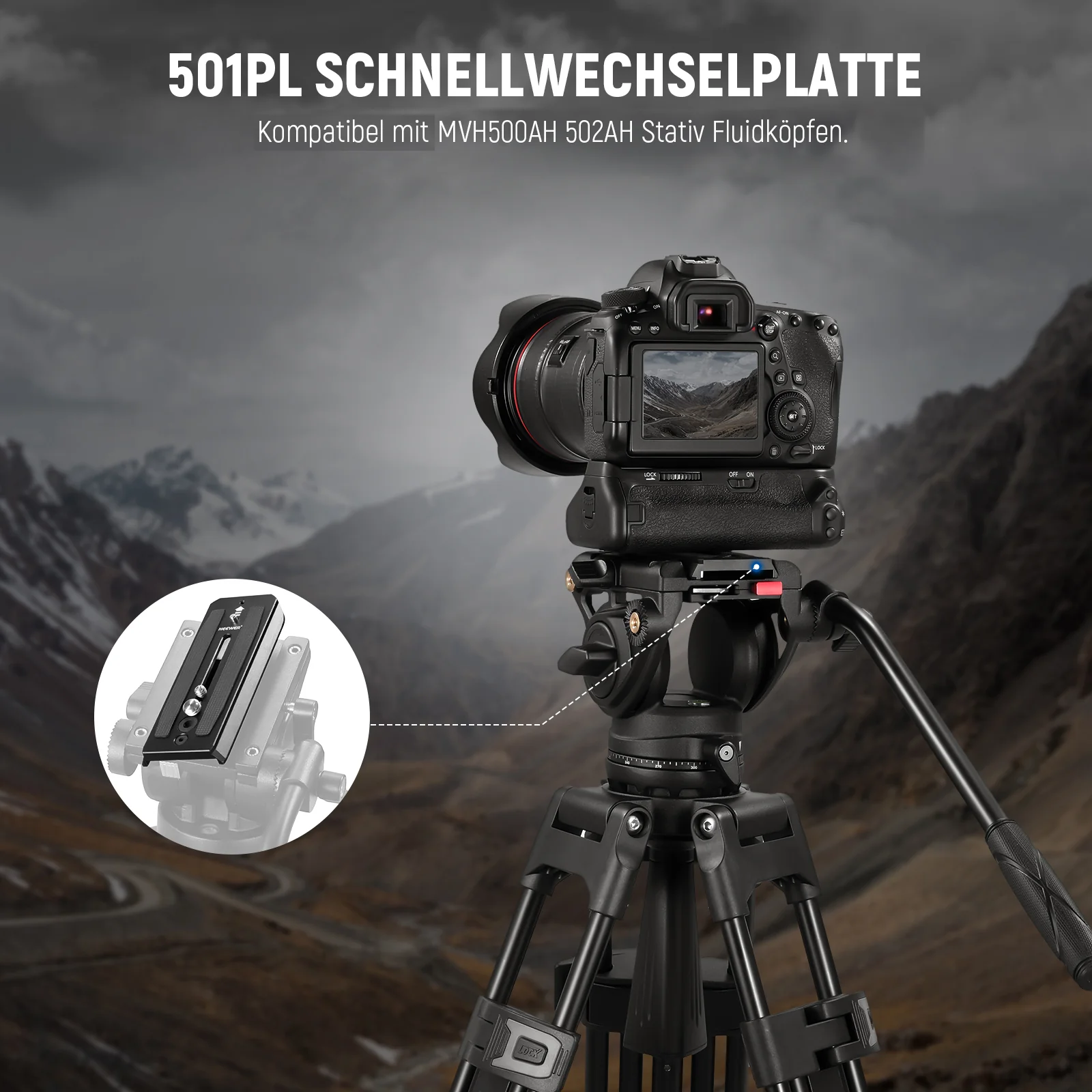 NEEWER QR5 501PL 504PL Schnellwechselplatte kompatibel mit MVH500AH 501HDV - Image 6