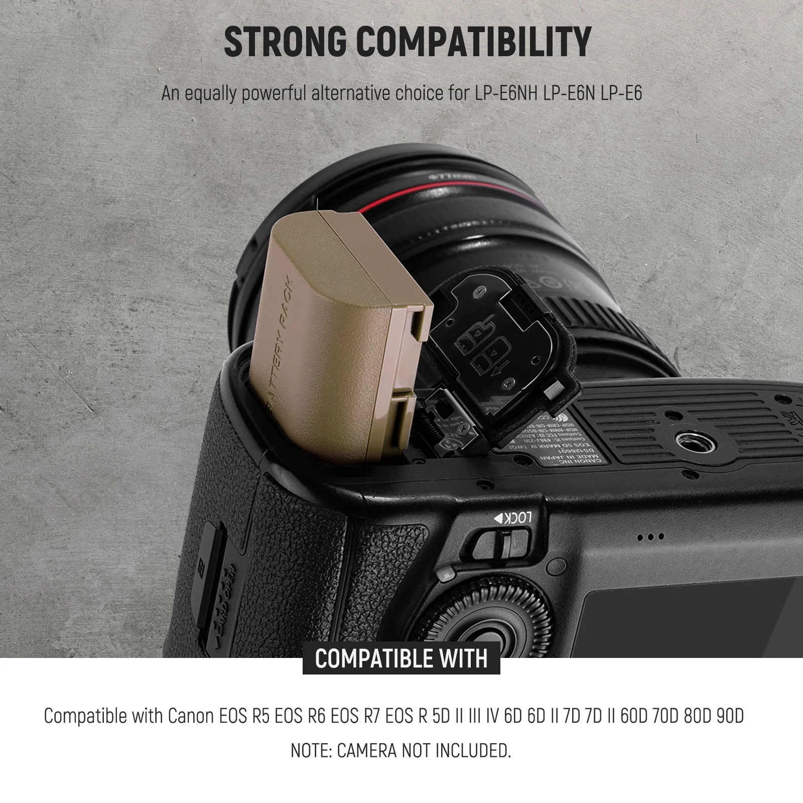 NEEWER LP-E6NH R6 II Wiederaufladbarer Kamera Akku für Canon & USB-C Ladekabel - Image 2