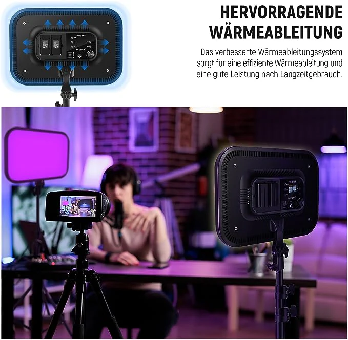 NEEWER 2er Pack RGB168 18.3 Zoll LED Videoleuchte mit Stative - Image 5