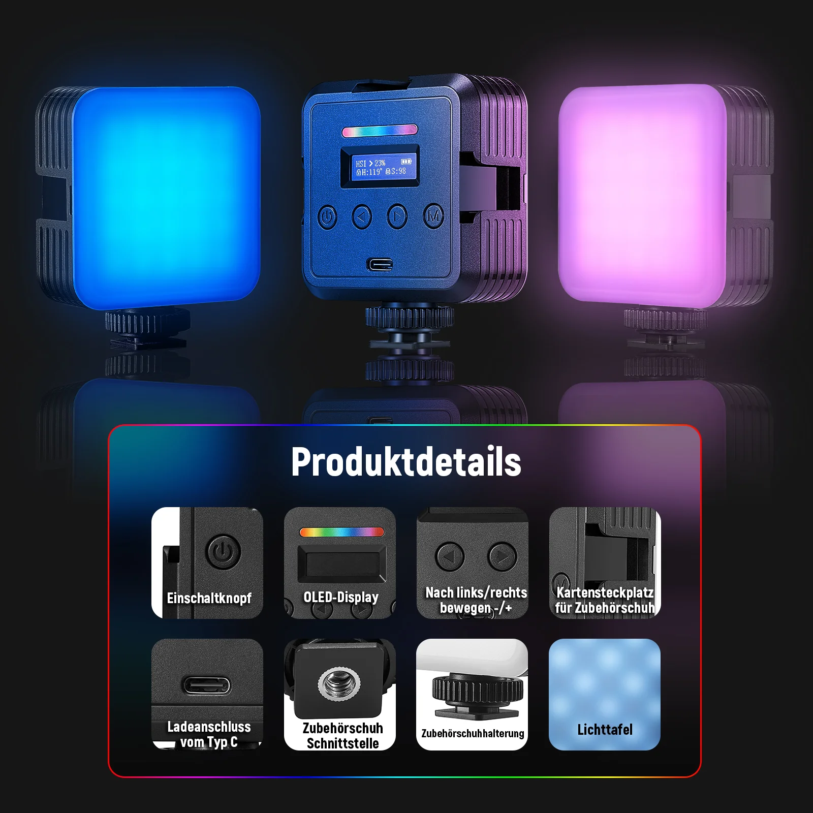 NEEWER RGB61 Magnetisches RGB Videolicht - Image 8