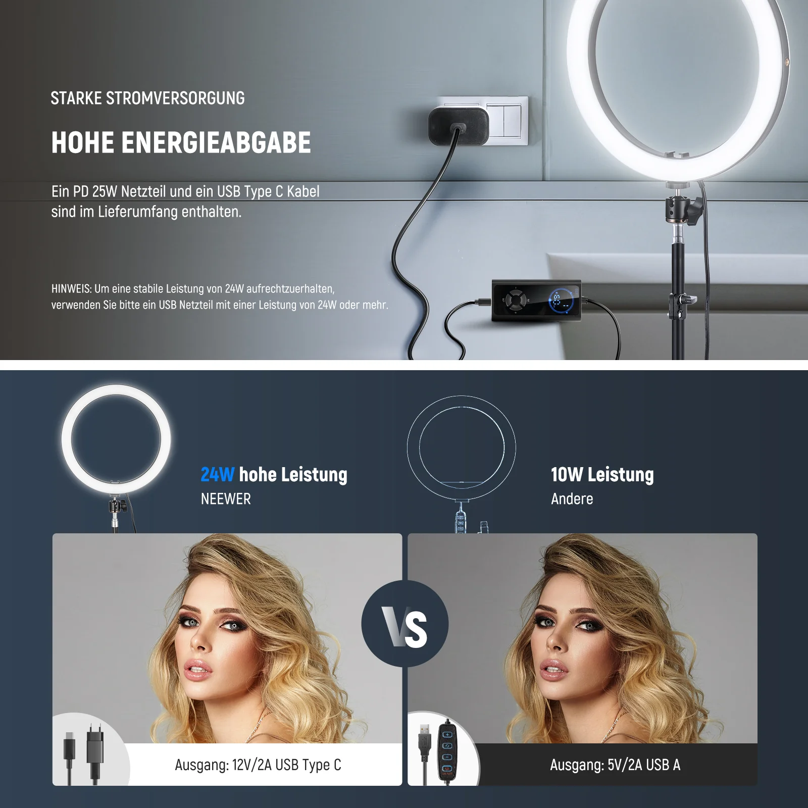 NEEWER RH12B 12" 24W LED Ringlicht - Image 14