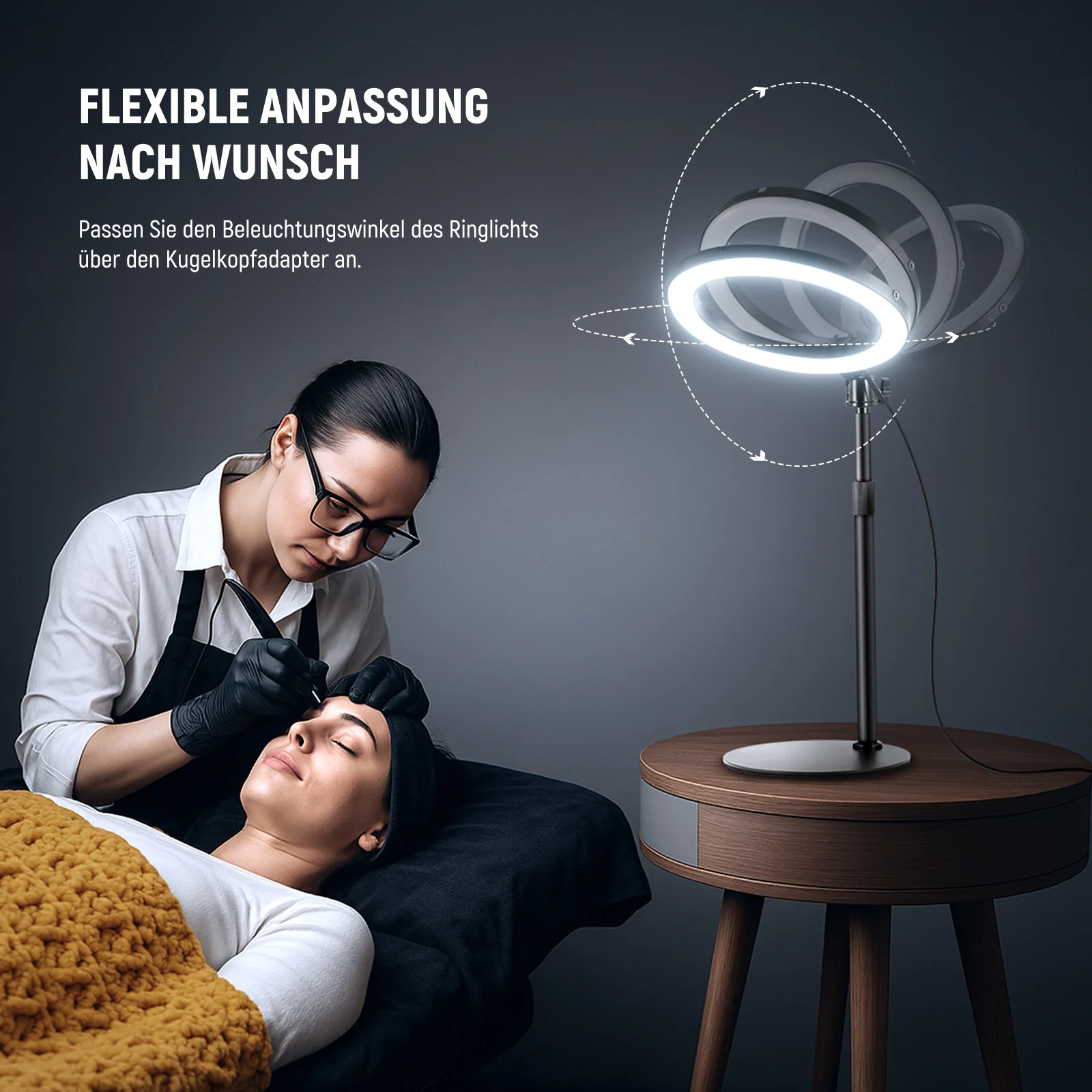 NEEWER RH8B/RH10B/RH12B Hochleistungs Tisch Ringlicht mit Ständer - Image 26